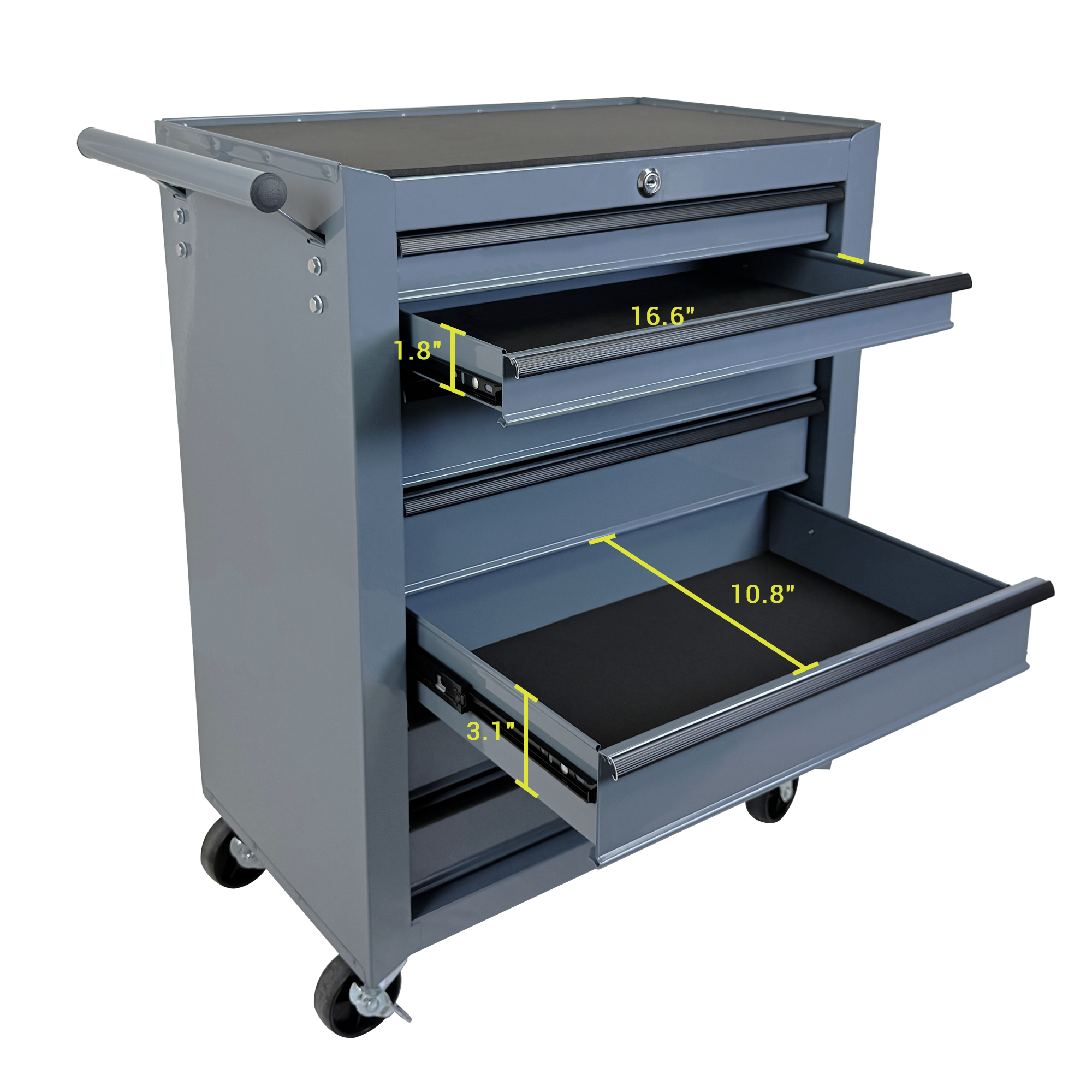 Rolling Metal Tool Chest with 7 Drawers, 20" 7-Drawer Tool Chest Cabinet with Ball Bearing Drawer Slides, Steel Tool Storage Box Organizer -GREY — foto 5