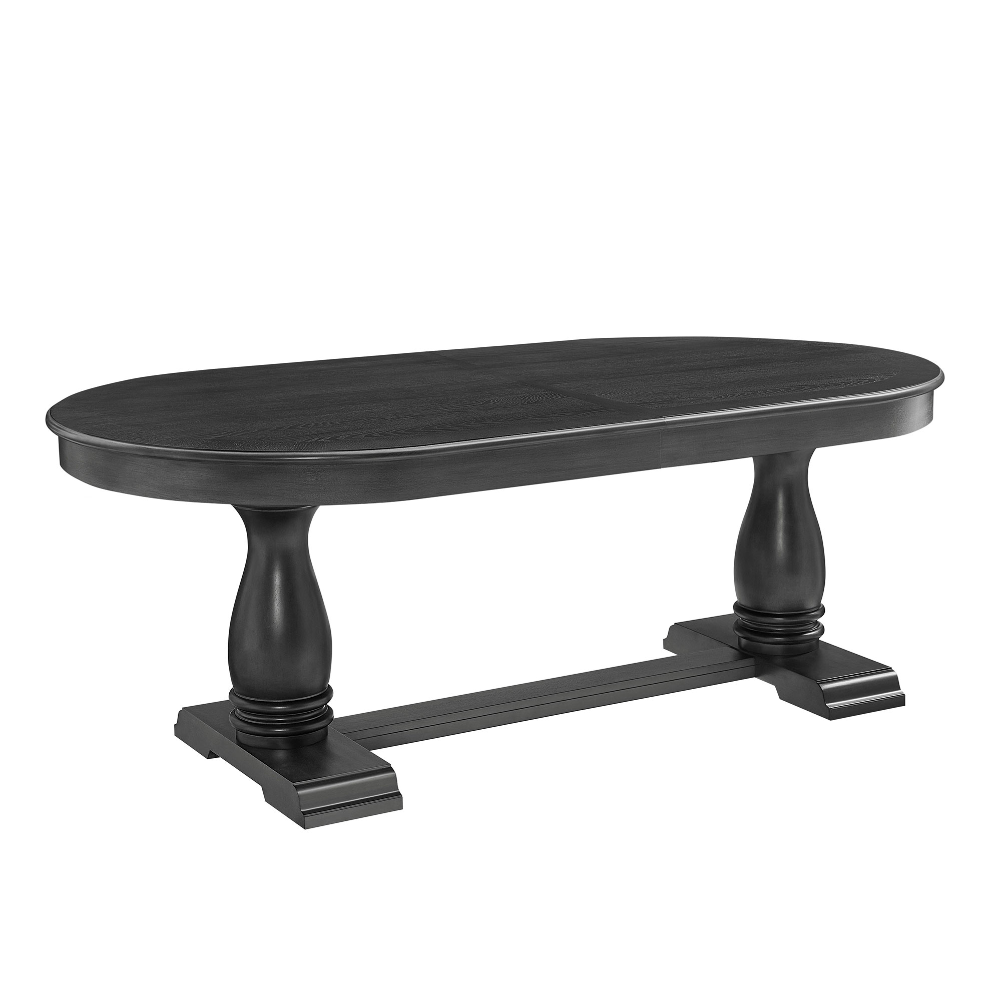 94.06 Inch Extendable Wooden Dining Table for 6 Persons,Long Expandable Curved Dining Table,Mid Century Modern Large Kitchen Table for Living Room,Restaurant,W2582P372897 — foto 4