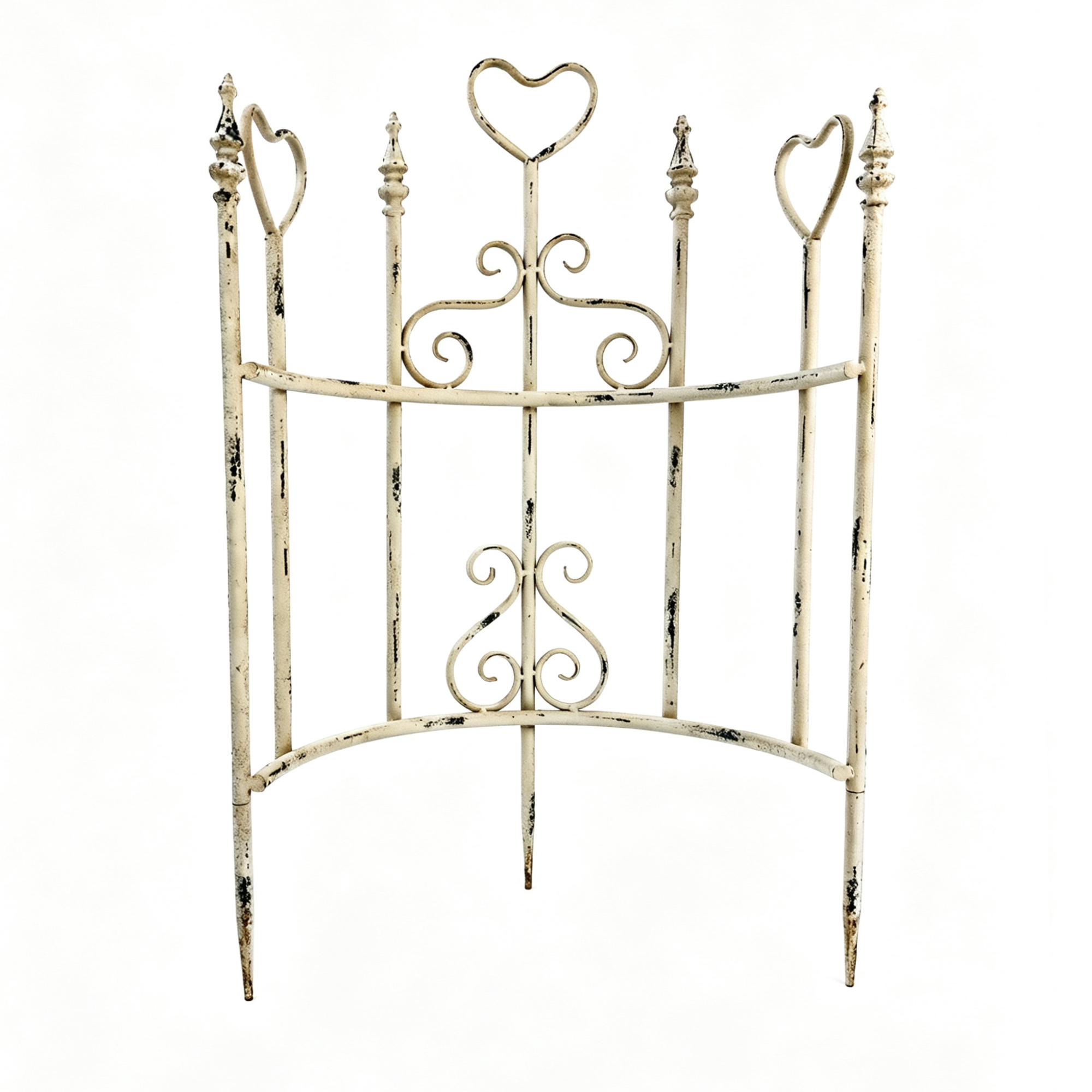 2pcs Iron Garden Fence, Pretty Vintage Green Rustic Style Decorative Fence Pannels, Outdoor Yard Landscape Pathway Border Panels Anti Animal Flowers Plants Barrier Climbing Trellis ,29.25''*17.51'' — foto 6