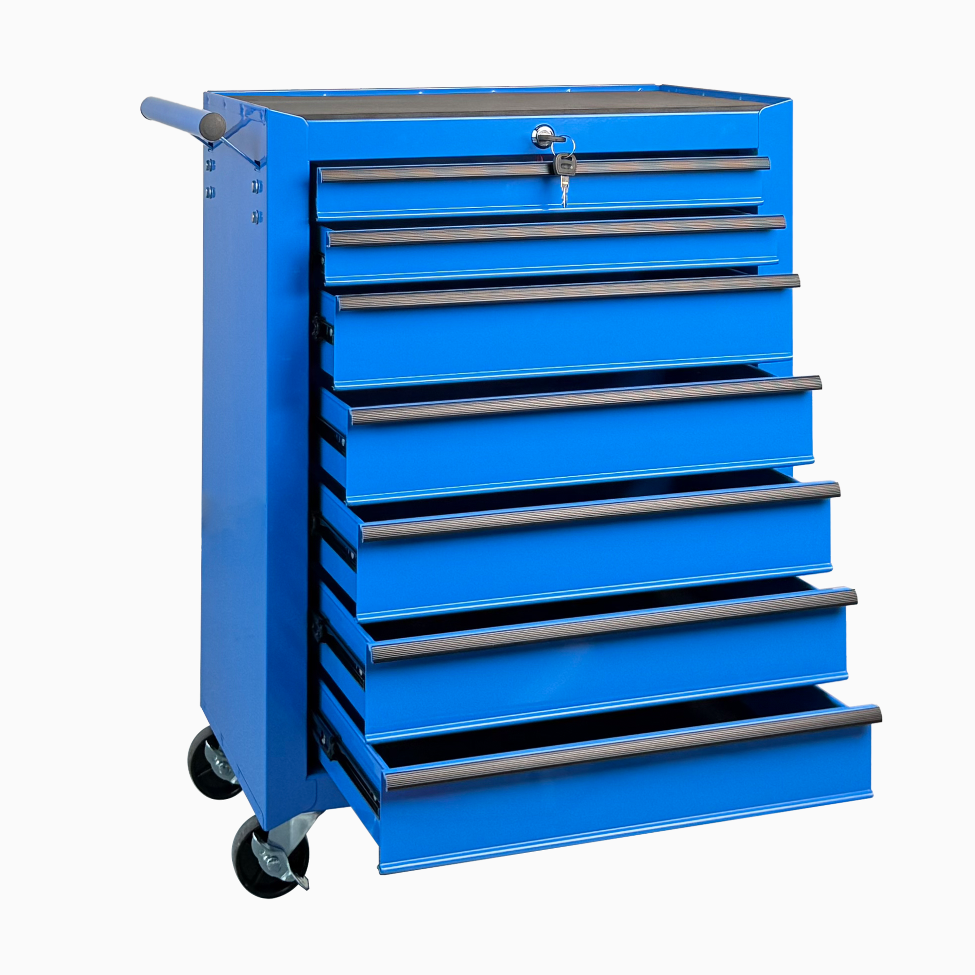 Rolling Metal Tool Chest with 7 Drawers, 20" 7-Drawer Tool Chest Cabinet with Ball Bearing Drawer Slides, Steel Tool Storage Box Organizer  -BLUE — foto 12