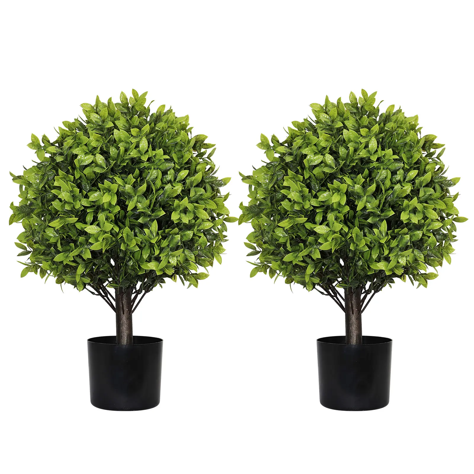 22in Artificial Boxwood Topiary Ball Trees