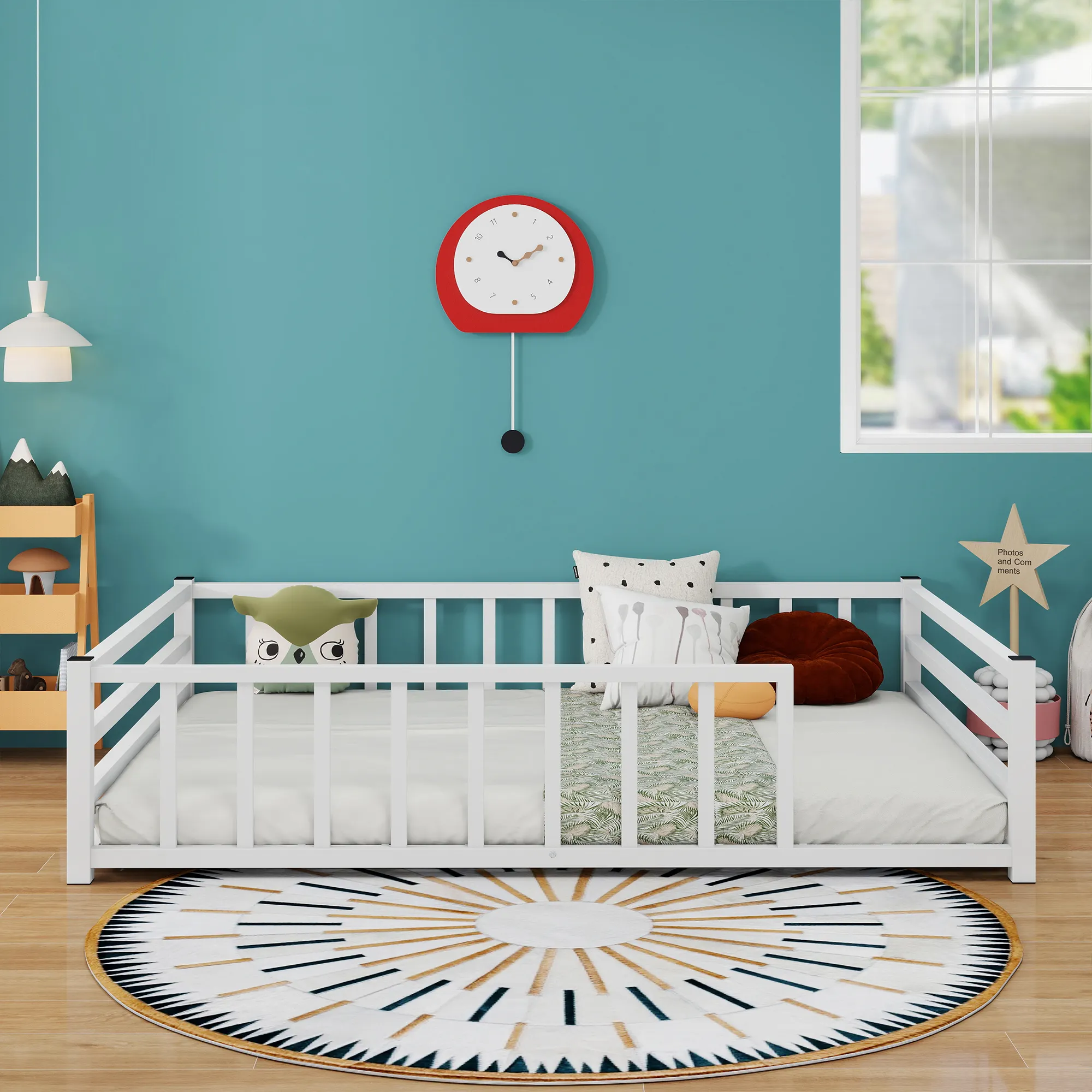 Full Size Floor Bed, Low Profile Metal