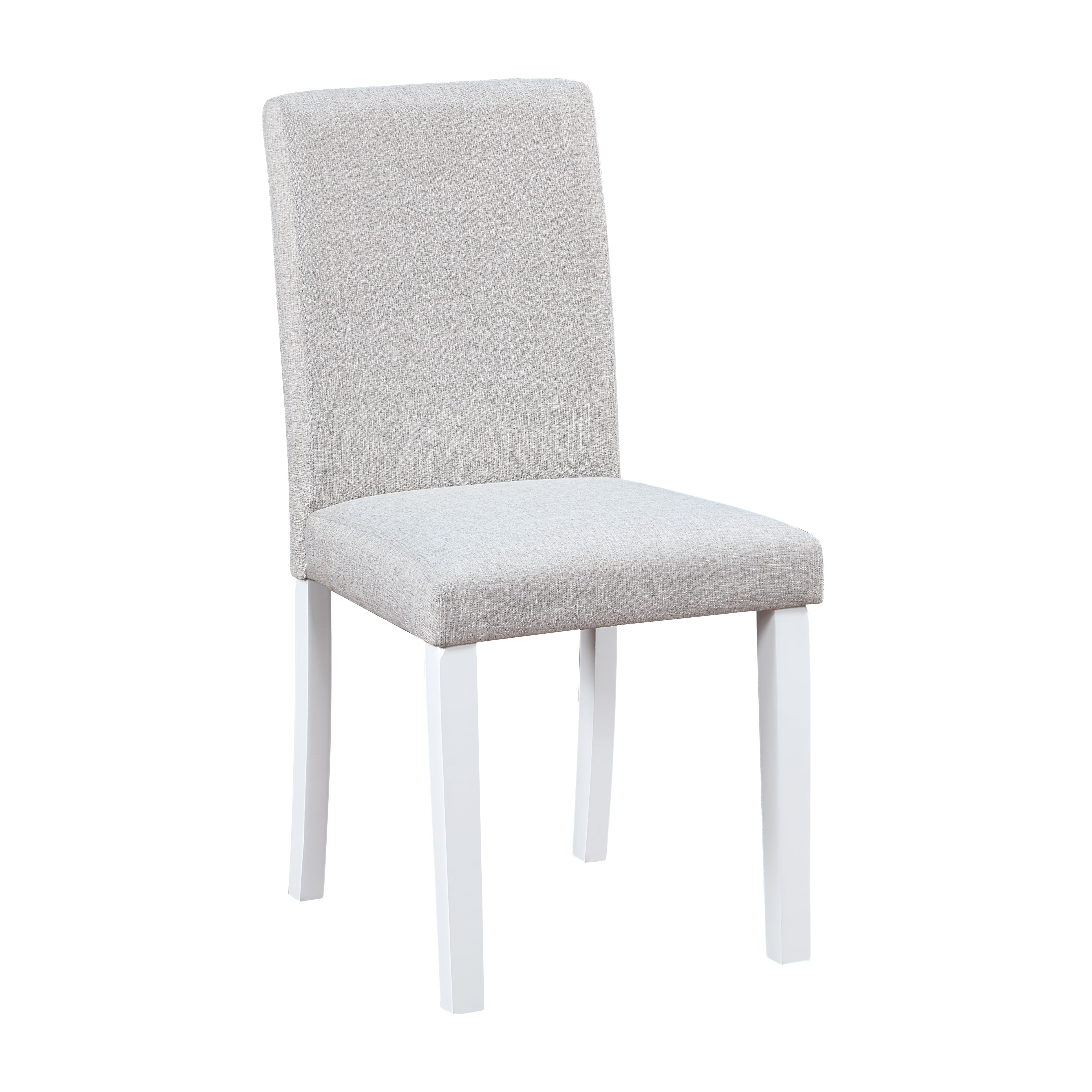 Dining Chairs Only, Dining Chairs set for 4, Kitchen Chair with Padded Seat, Side Chair for Dining Room, White & Gray 9