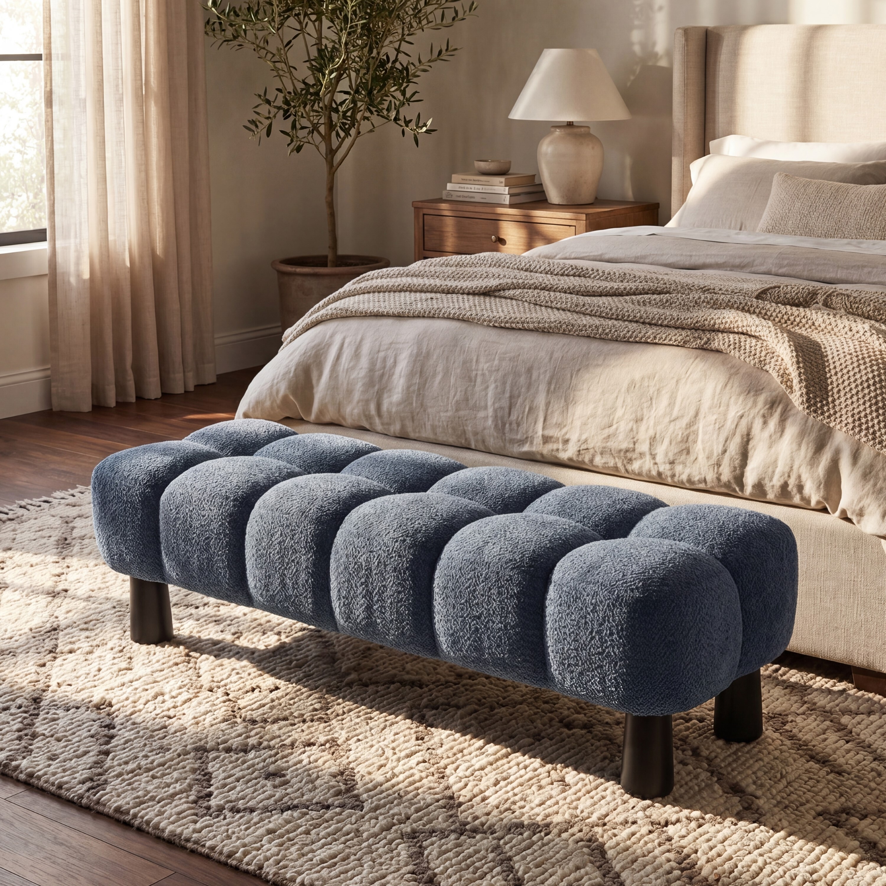 Upholstered Bench Ottoman, picture 3 of 4
