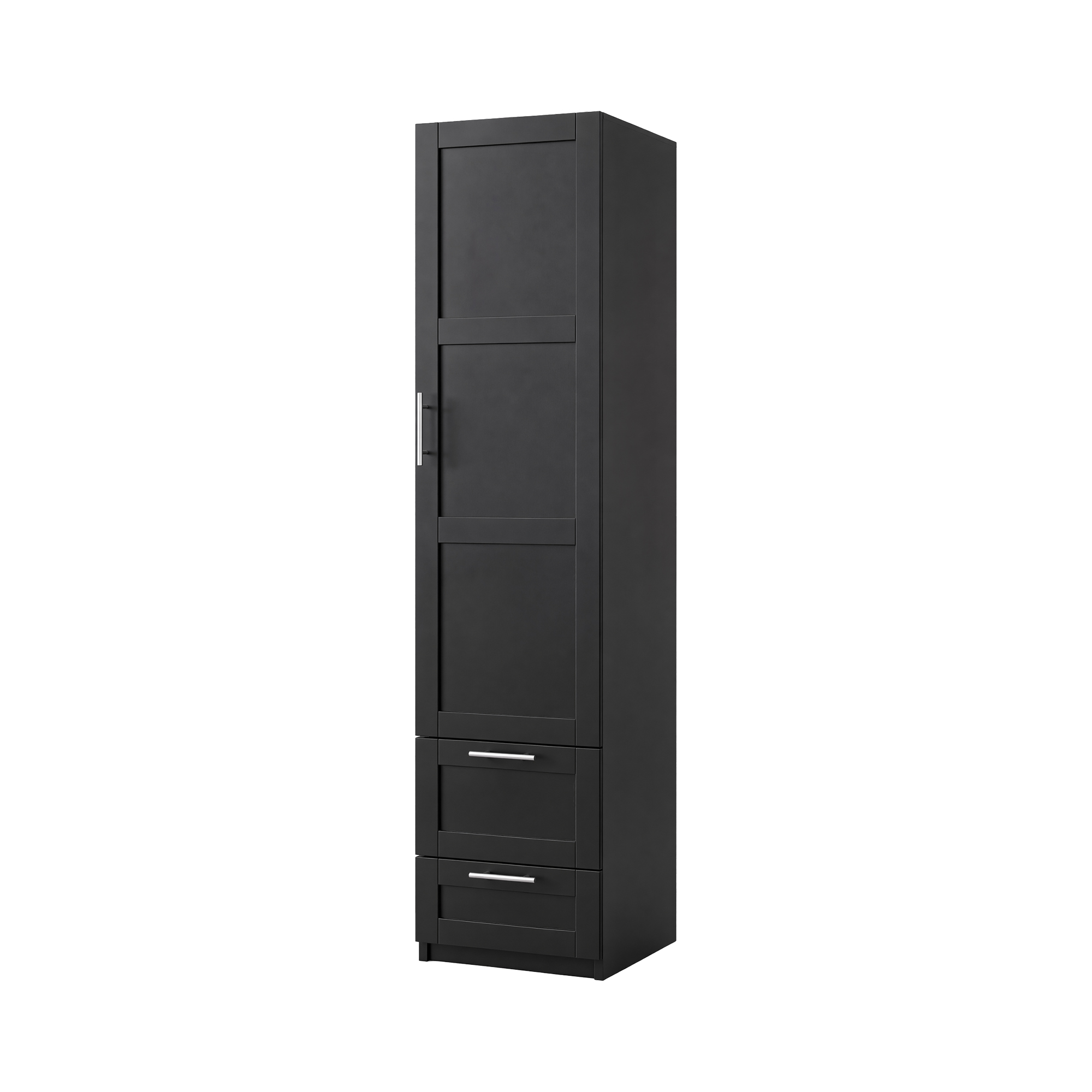 Standard kitchen Pantry,Tall Cabinet,Freestanding Cabinet with  one door  and two drawers for Kitchen, Dining Room, BLACK — foto 4
