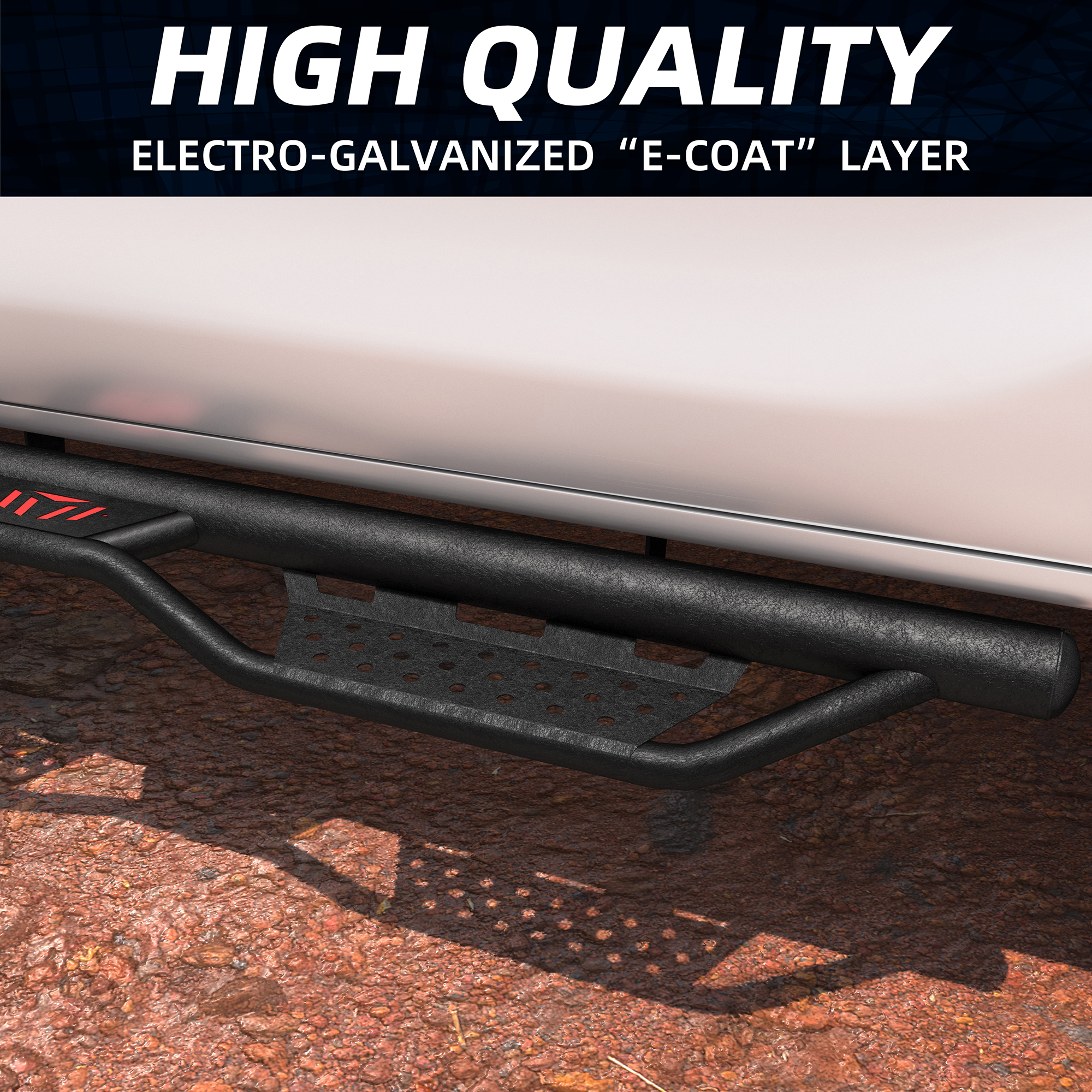 Running Boards Side Steps For 2024 2026 Toyota Tacoma Double Cab Drop Nerf Bars — foto 2