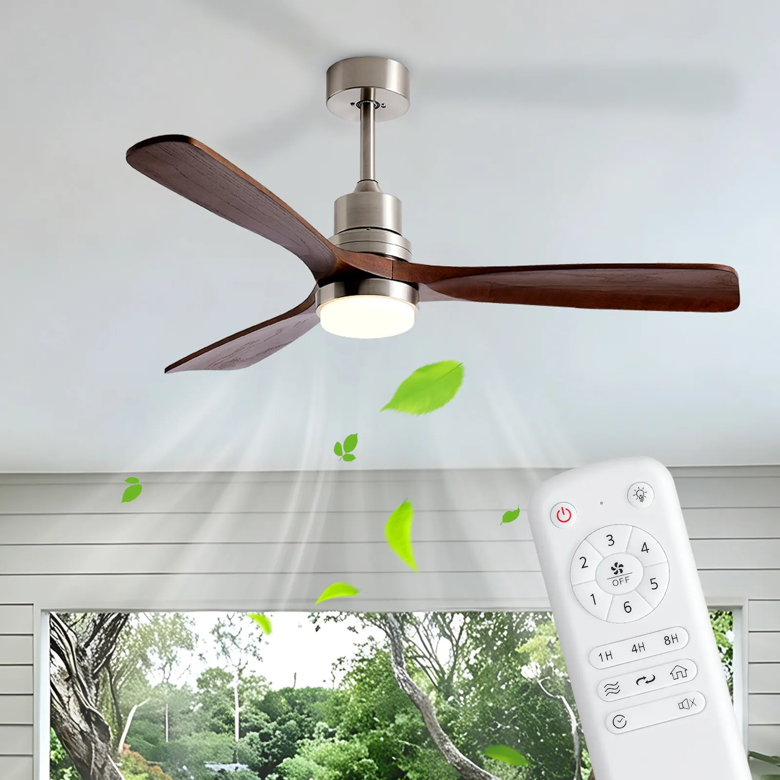 52 Inch Brushed Nickel Ceiling Fans