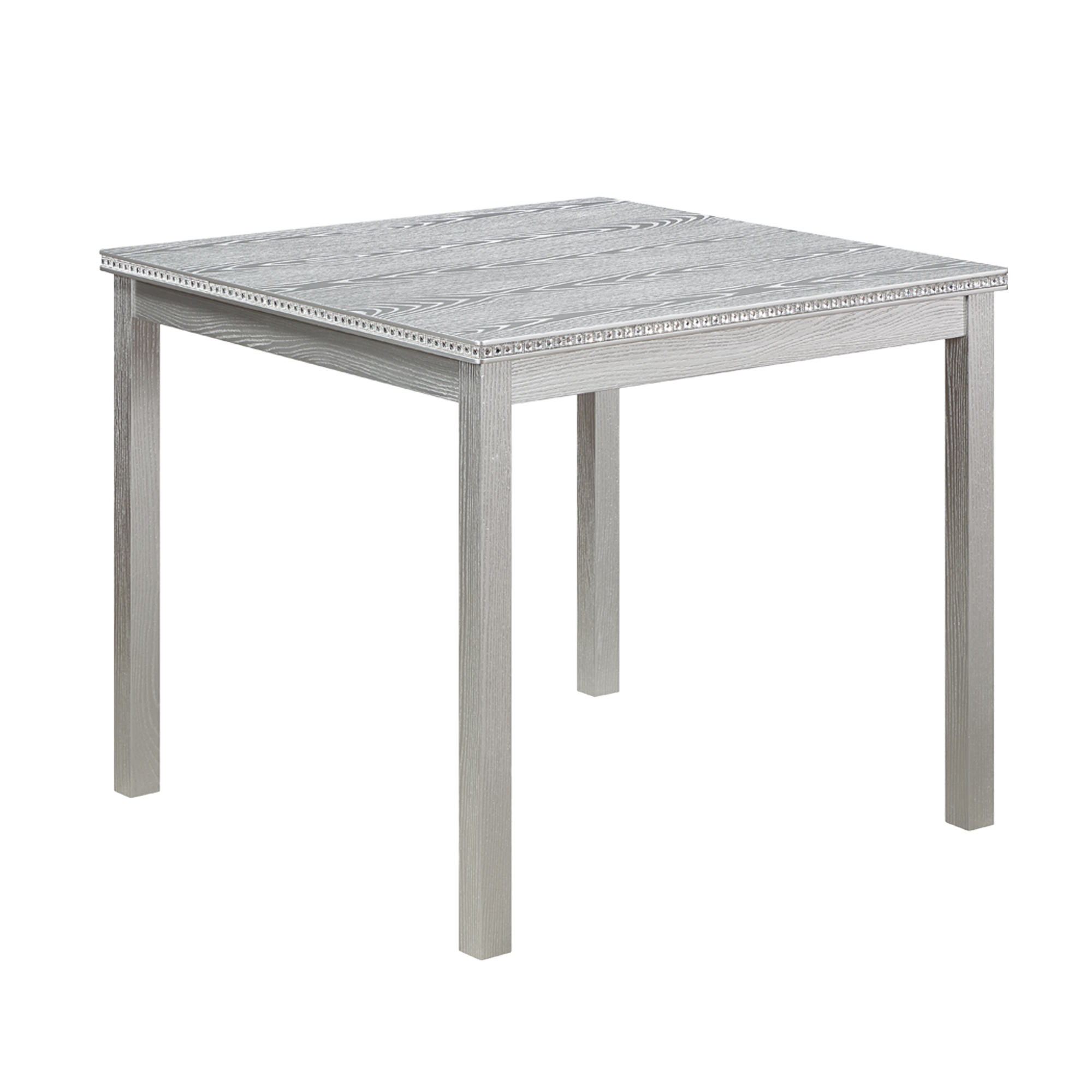 Wooden Dining Square Table, Kitchen Table for Small Space, 4 Person Dining Table, Silver grey 3