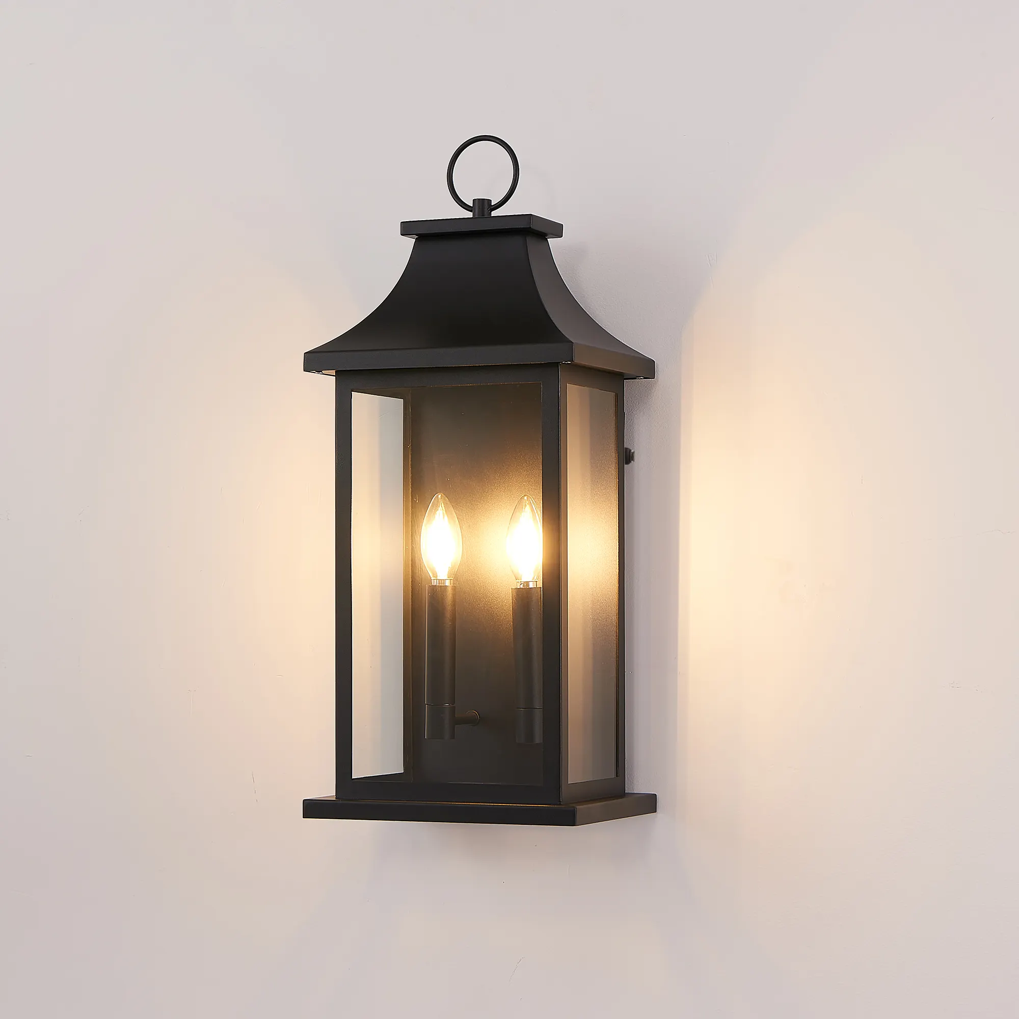 Dusk to Dawn Outdoor Wall Lantern 2-Light