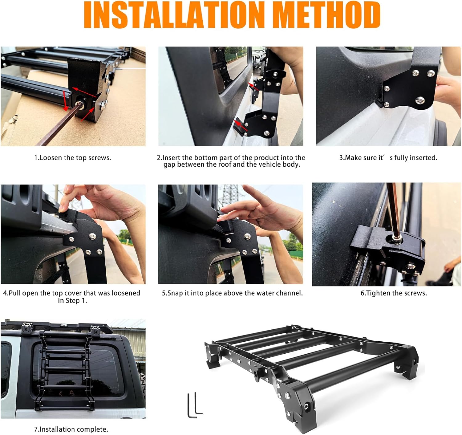 20269 Rear Window Ladder for 2018-2025 Jeep Wrangler JL JLU 2 Door 4 Door Luggage Ladder Rack Multifunctional Flank Kit — foto 5