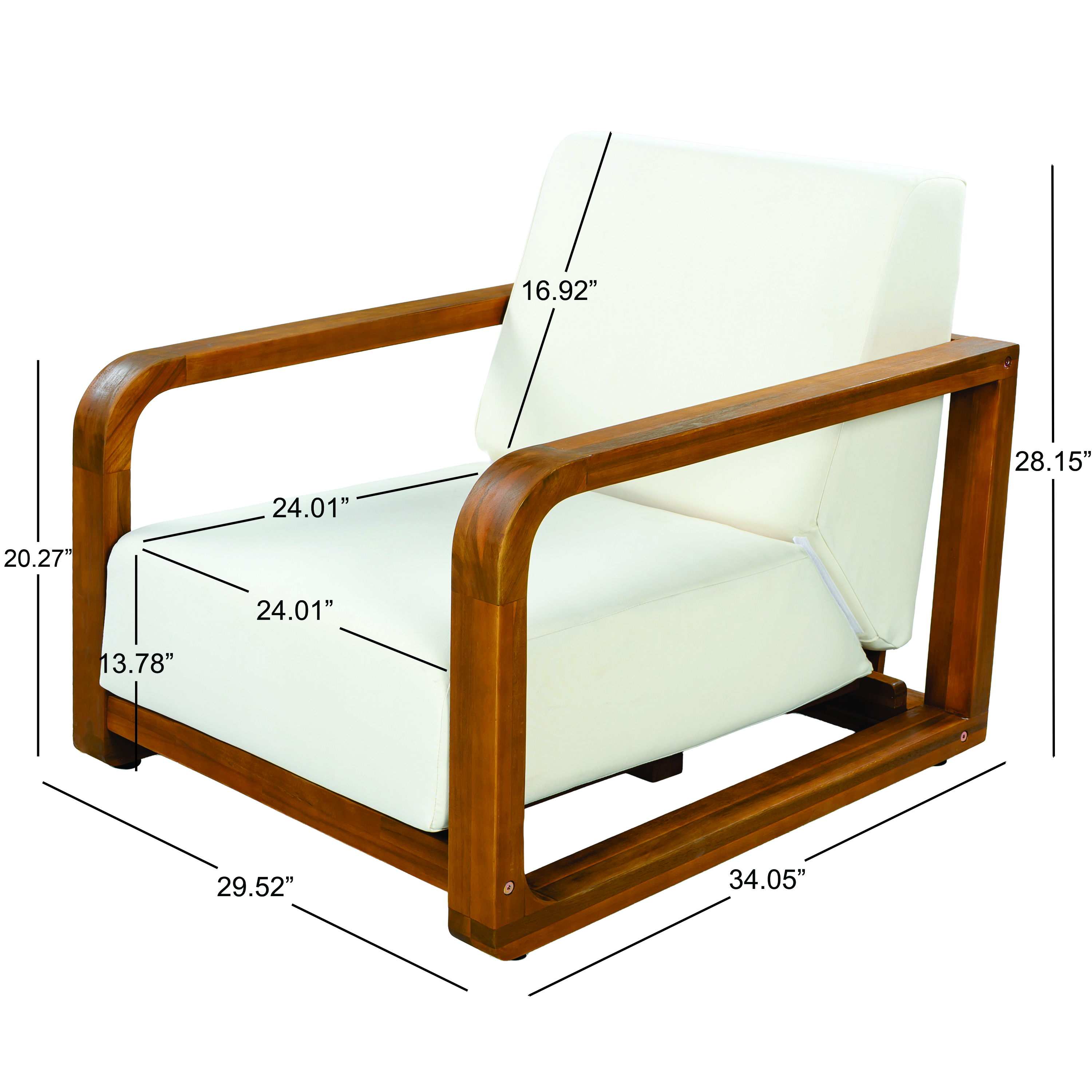 Acacia Wood Patio Chair, picture 4 of 4