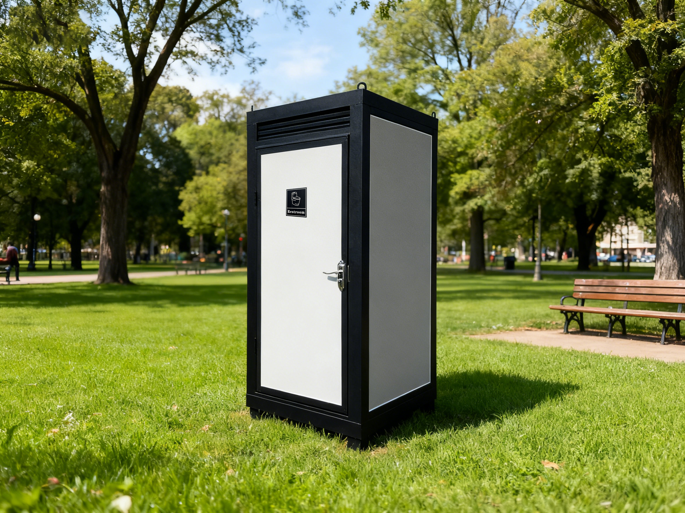Person Portable Toilet Cabin – Outdoor Restroom with Light, Sink & Vent Fan — foto 6