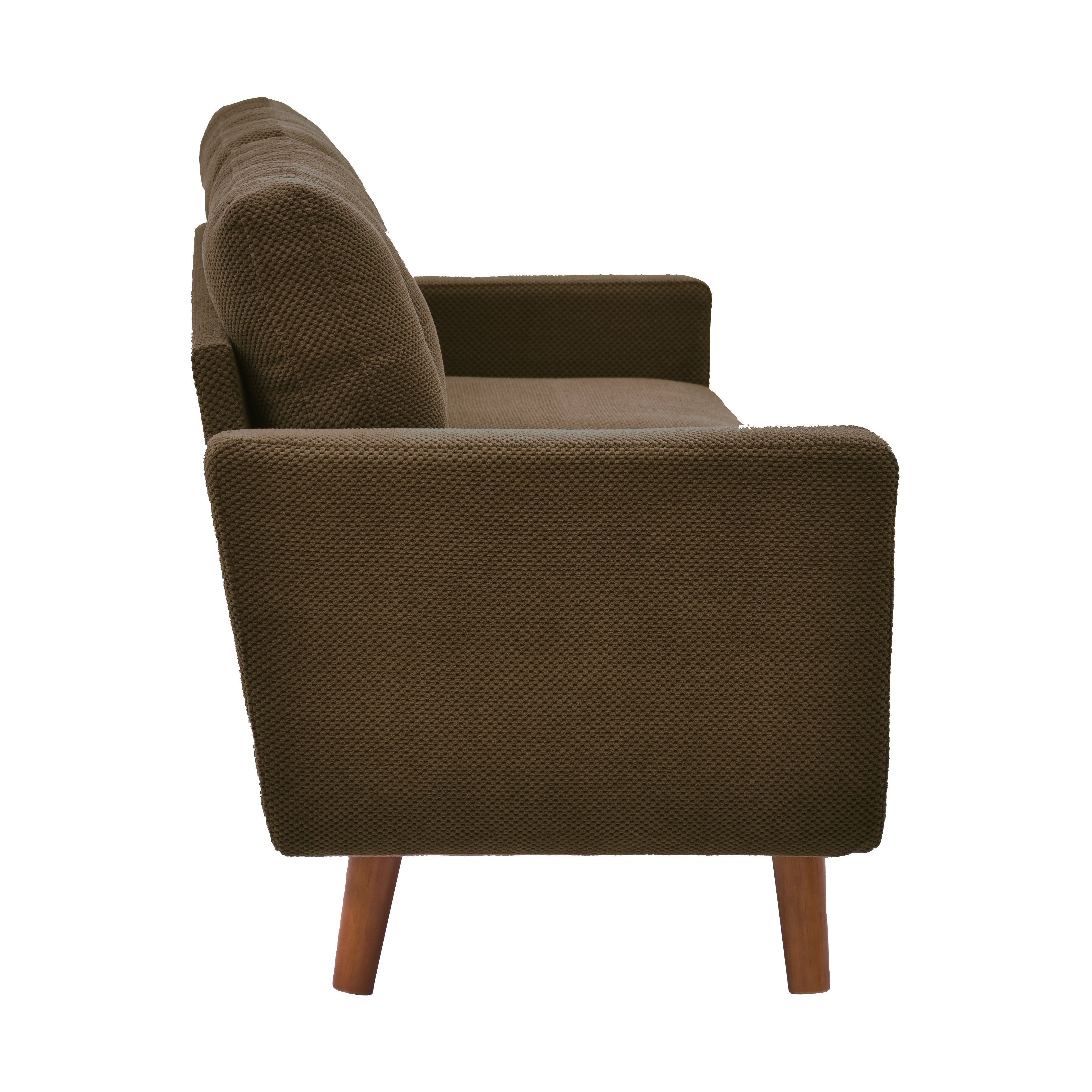 65-inch Modern Minimalist Two-Seater Sofa, featuring  nubby upholstery and solid wood legs — foto 3