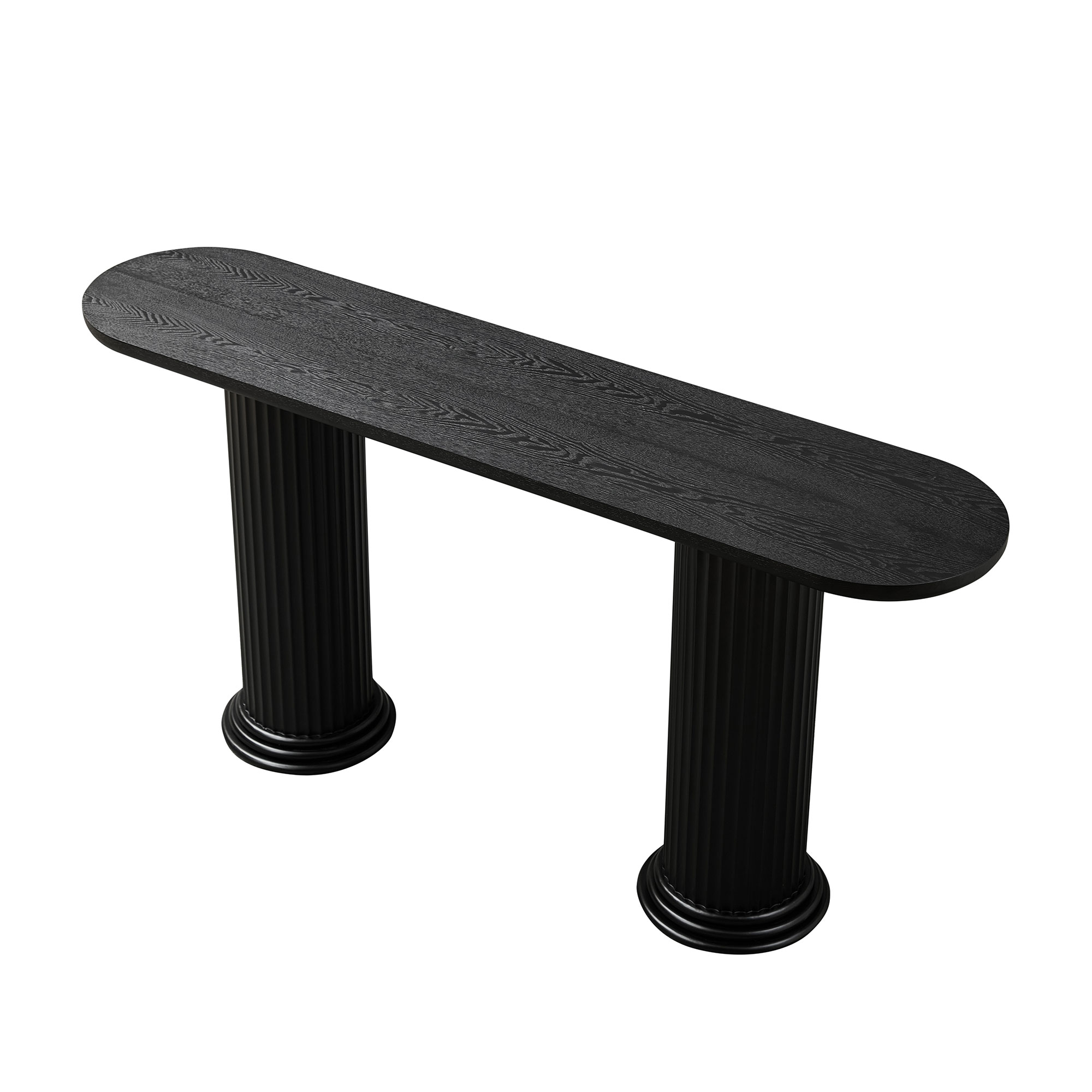 62.99 inch Modern Design Console Table with Roman-style Legs,MDF Entryway Table with Wood Venner for Living Room,Hallway — foto 4