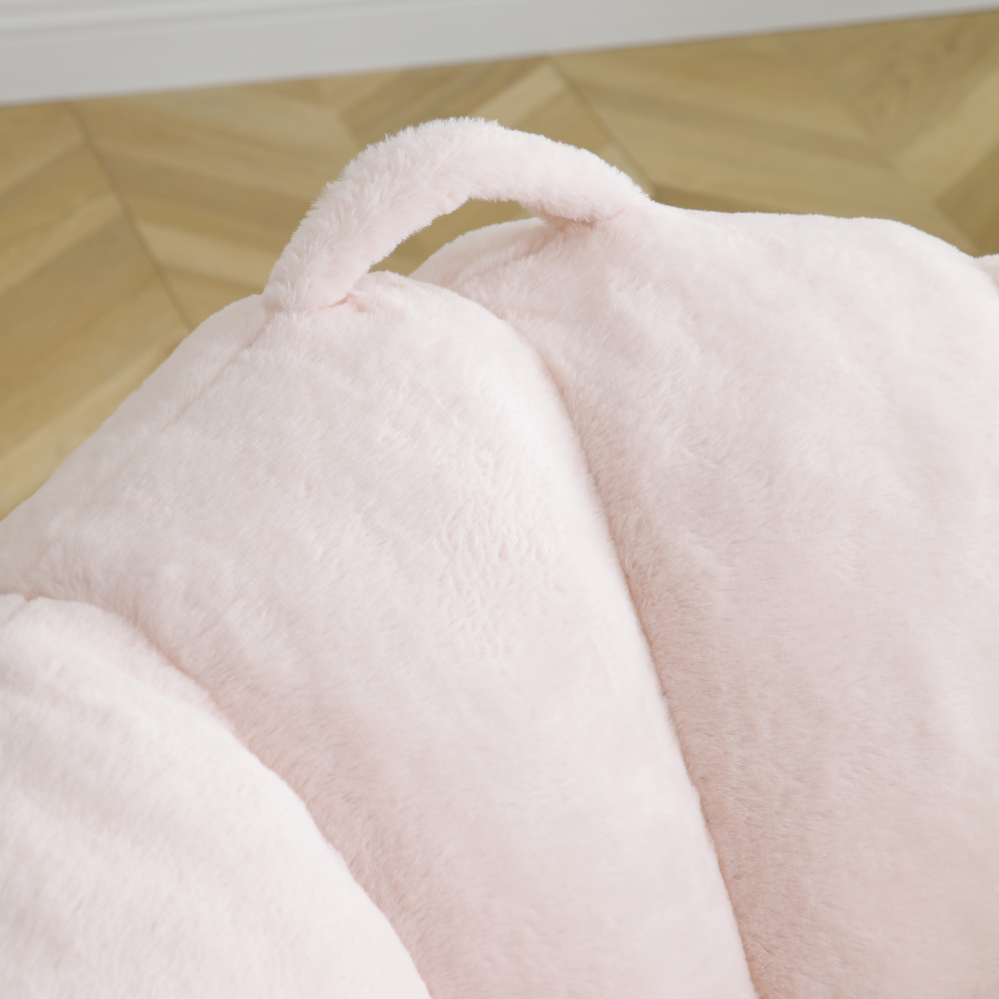 Giant Bean Bag Chair withFootstool, Oversized Bean Bag  for Adults and Kids, Faux Fur Shell-Shaped Large Chair with Filler, Stuffed Big Accent Sofa,  Floor Sofa for Gaming,Reading Living Room Bedroom — foto 3