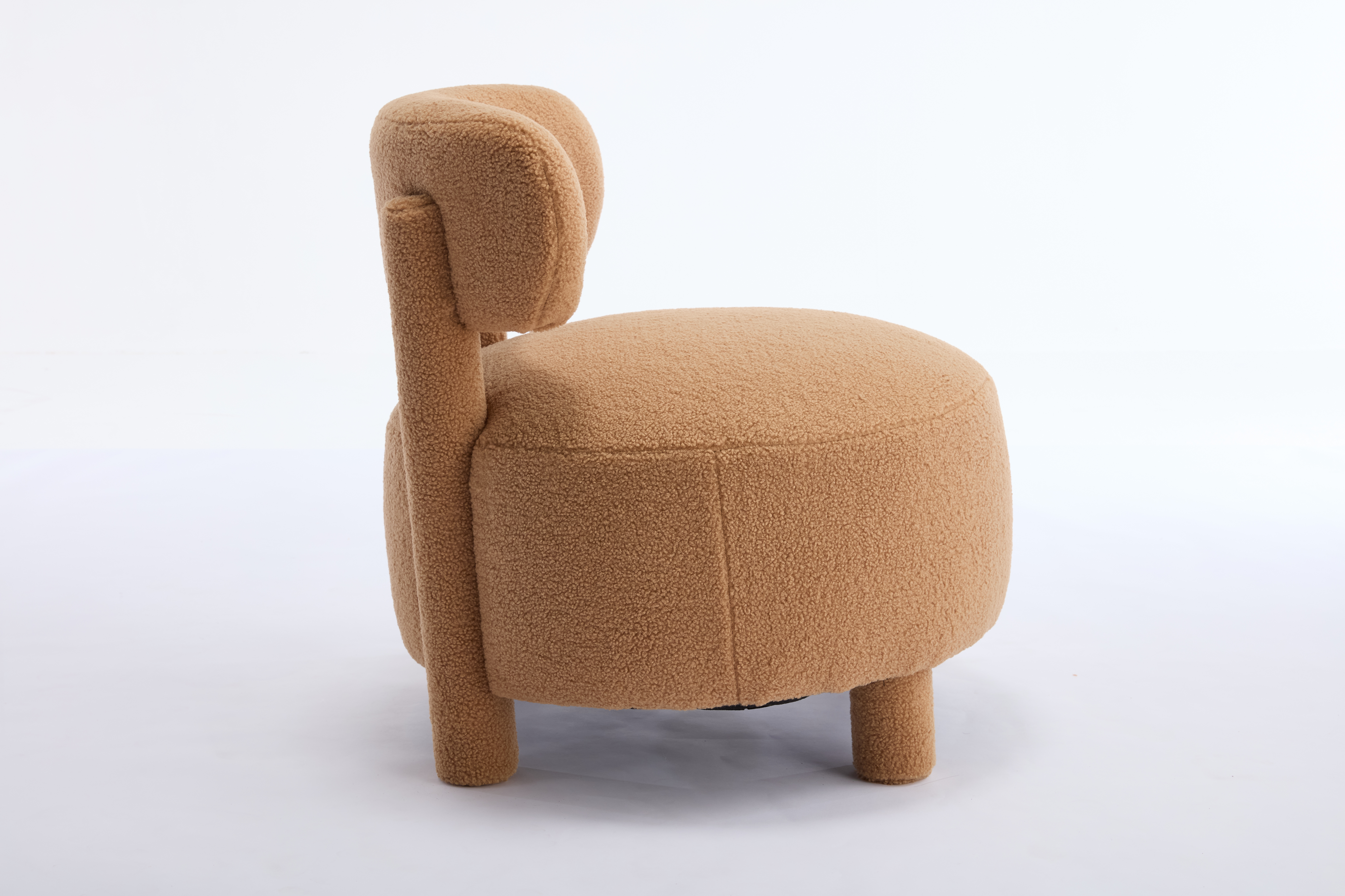 Teddy Fabric Armless Accent Chair