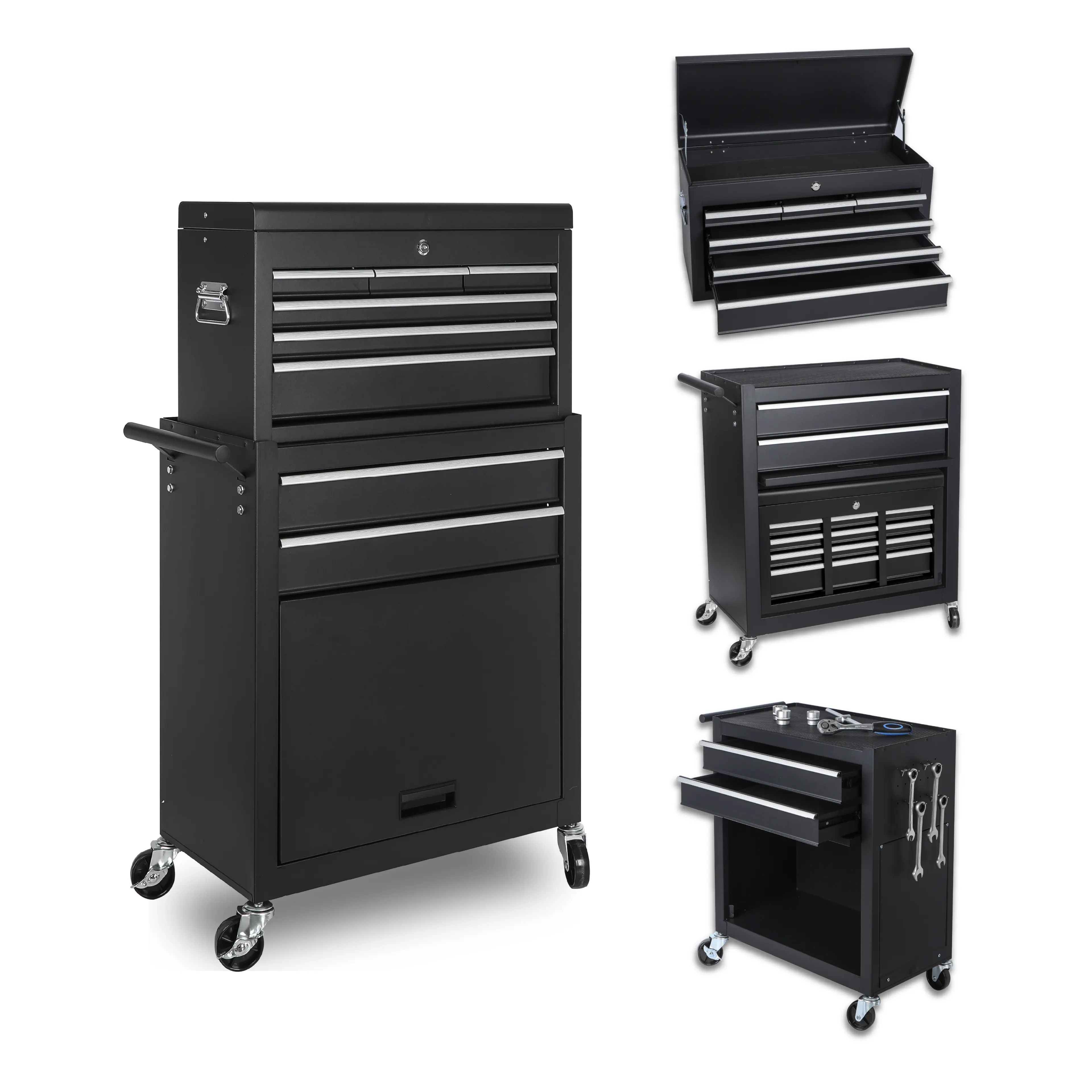 Tool Chest, 8-Drawer Rolling Storage Cabinet