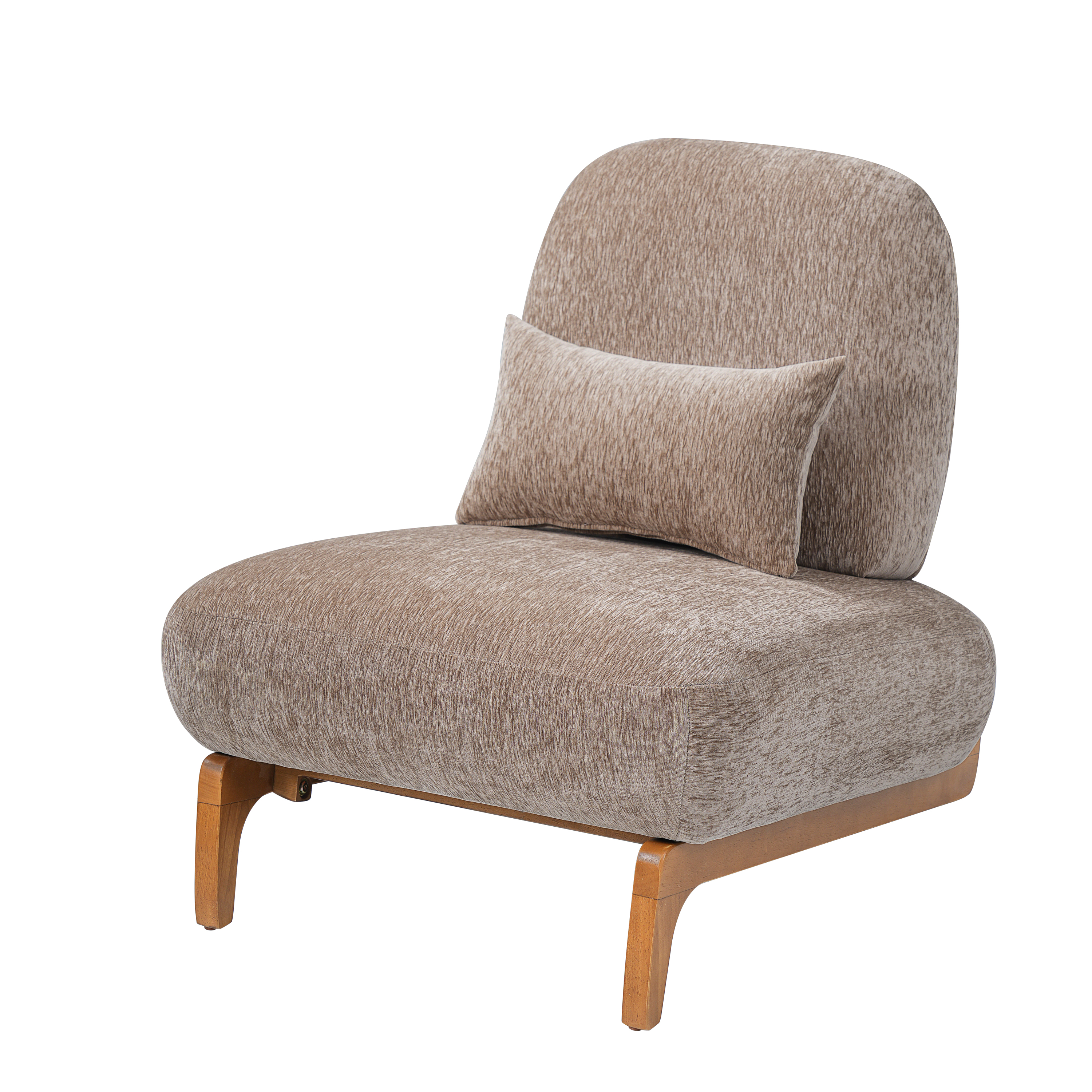 Linen Upholstered Slipper Chair