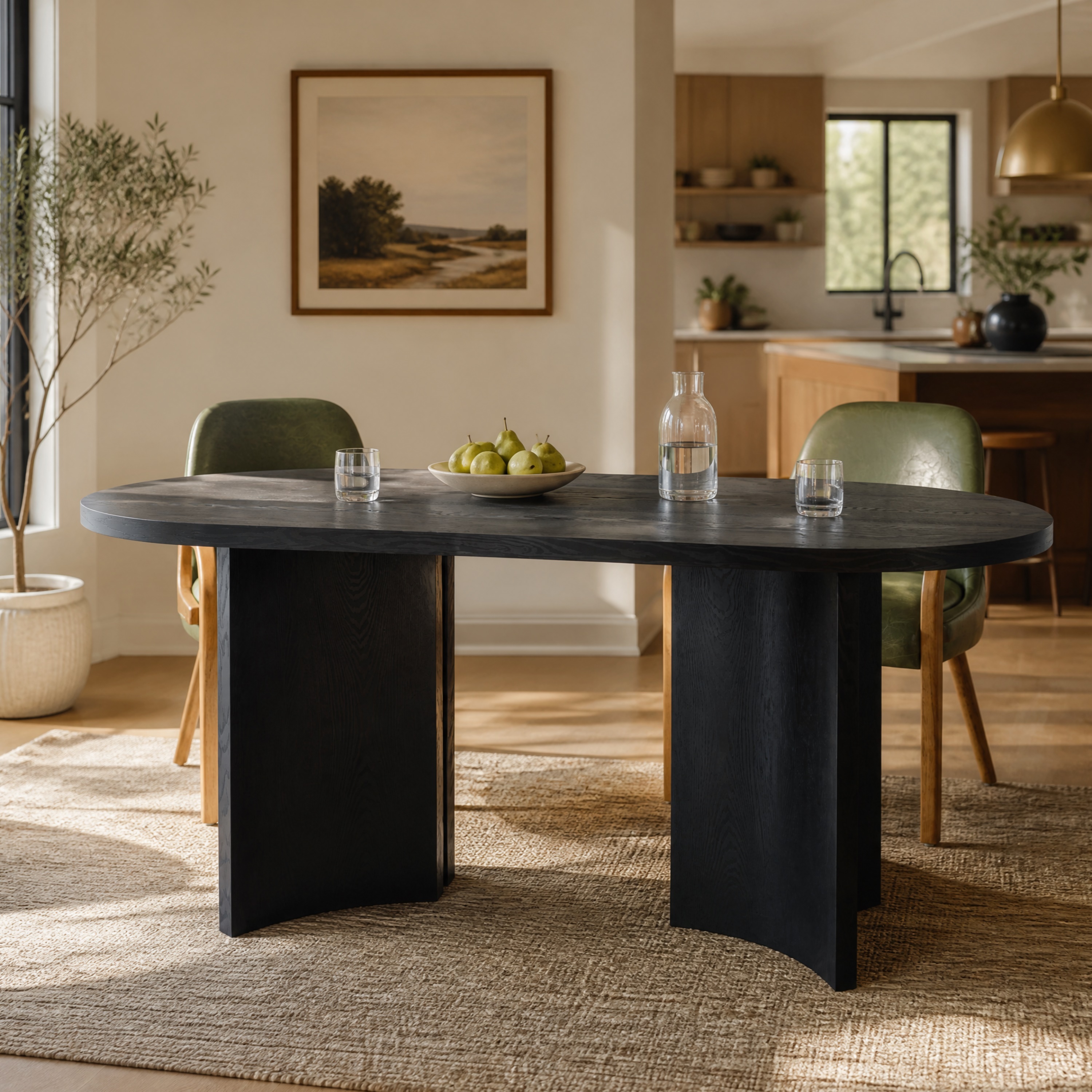 Oval MDF Dining Table, picture 4 of 4