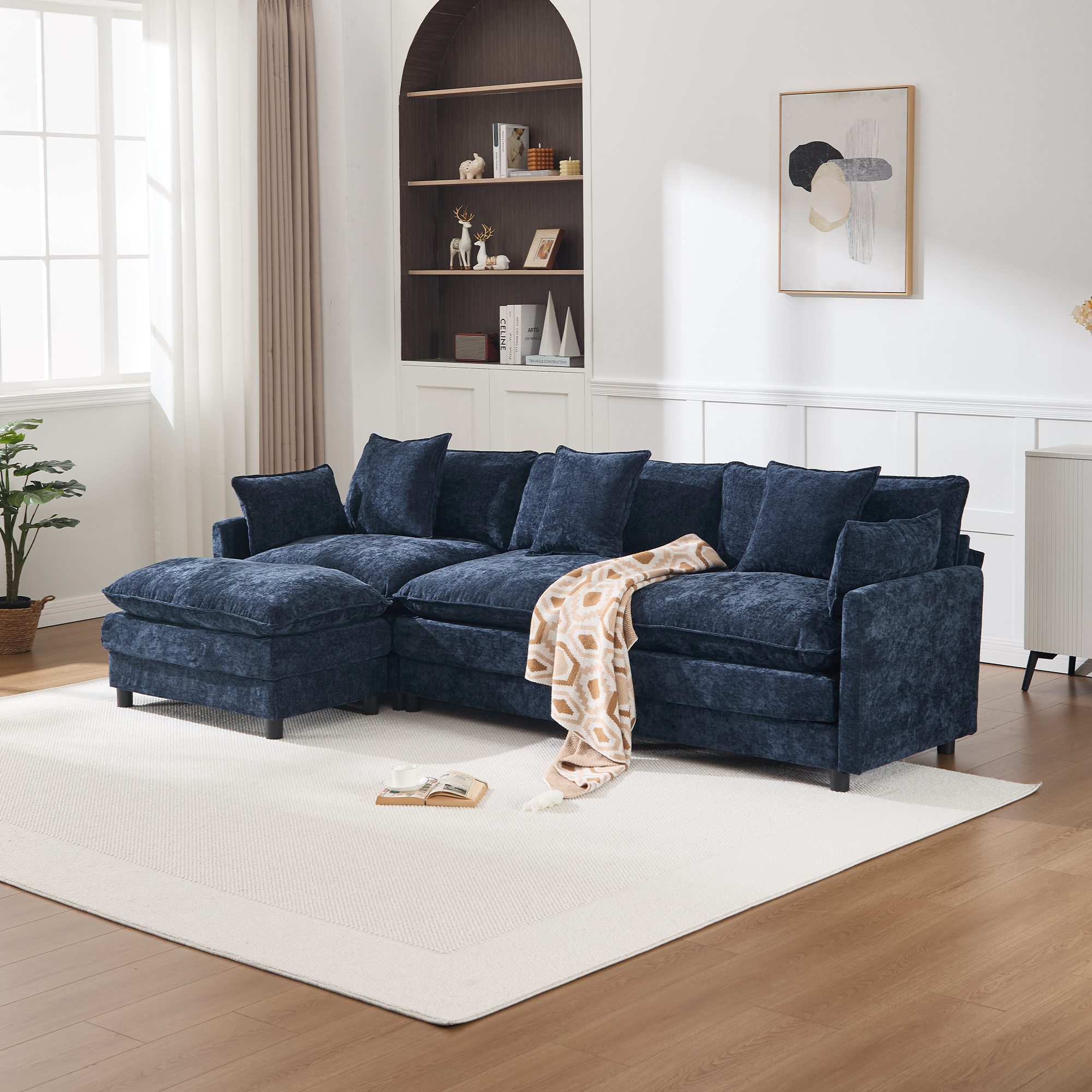 108 L Shaped Modern Sofa Modular Sectional