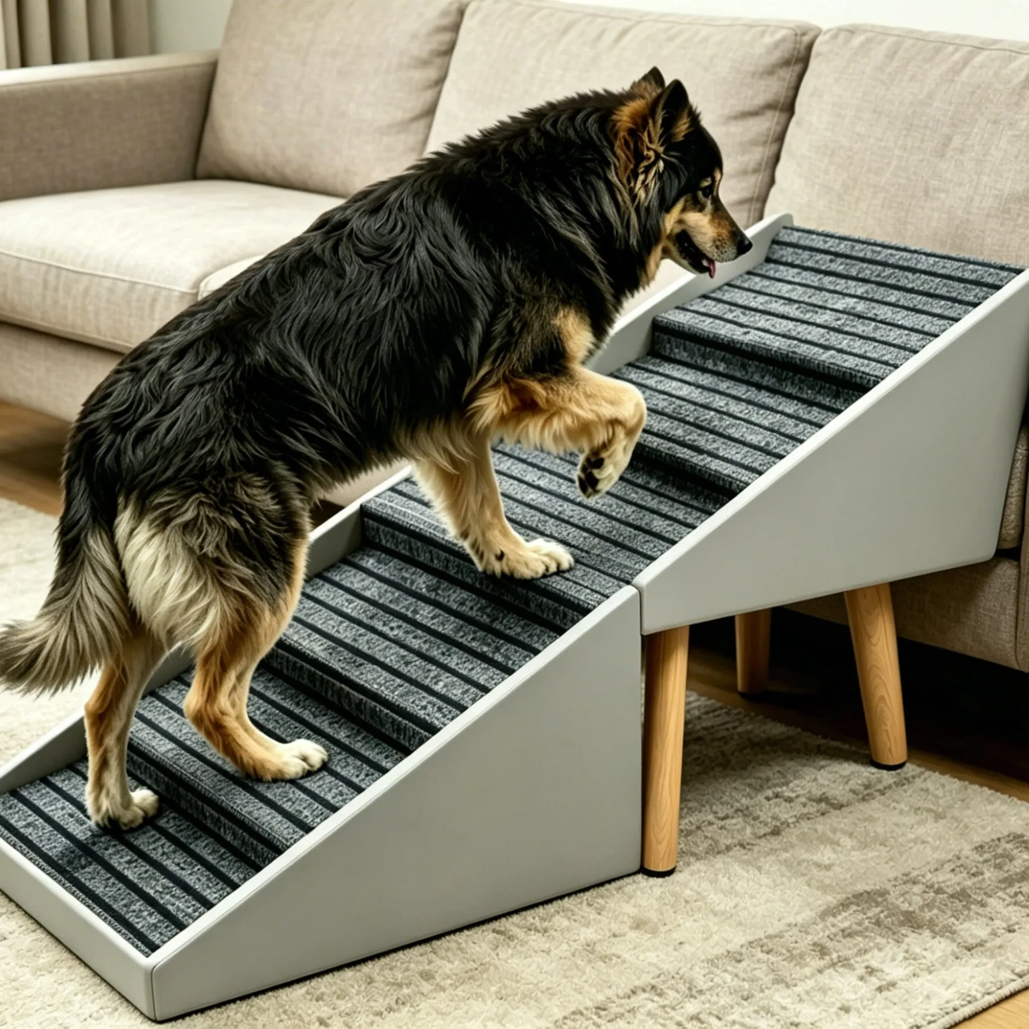 2-in-1 Dog Stairs for Bed and Couch