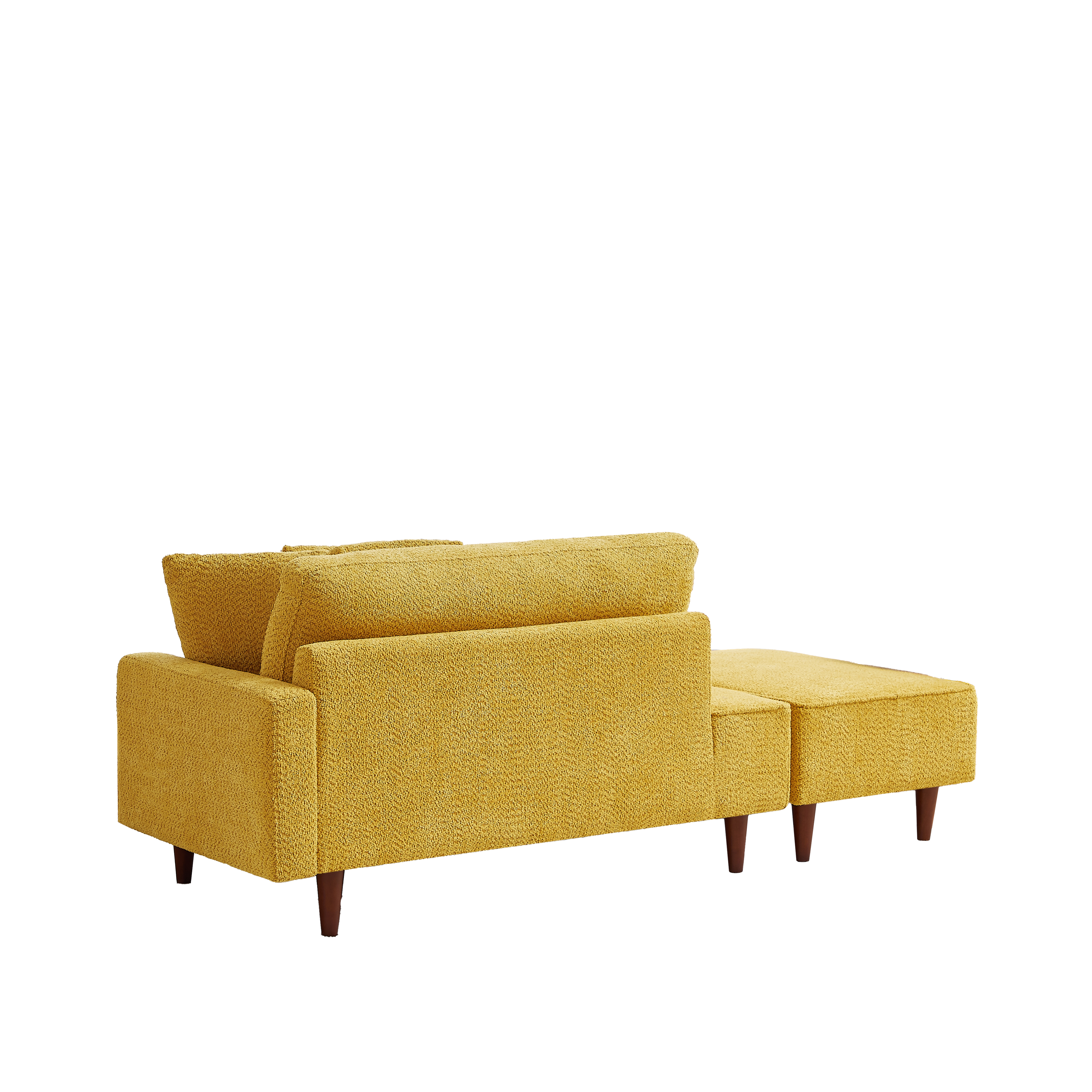 Indoor Chaise Lounge Chair with Ottoman Boucle Upholstered Chaise 2 Throw Pillows Included for Living Room Bedroom — foto 4