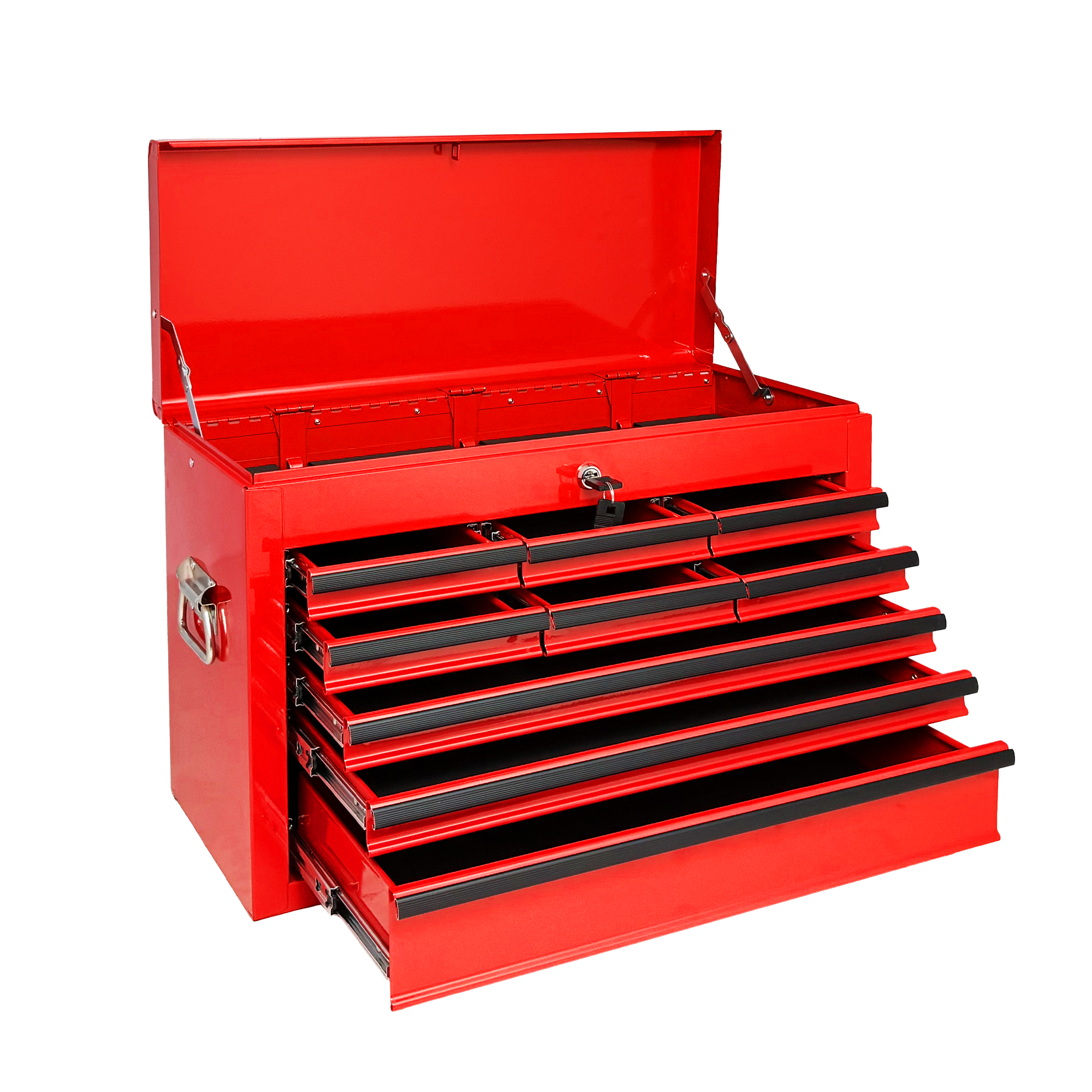 Heavy Duty Metal Tool Box, 24-inch, Portable Metal Tool Box with 9 Drawers, Small Tool Chest with EVA Liners, Ball Bearing Slide Drawers Locking & Powder Coated Finish, Multi-Function Tool Organizer — foto 15