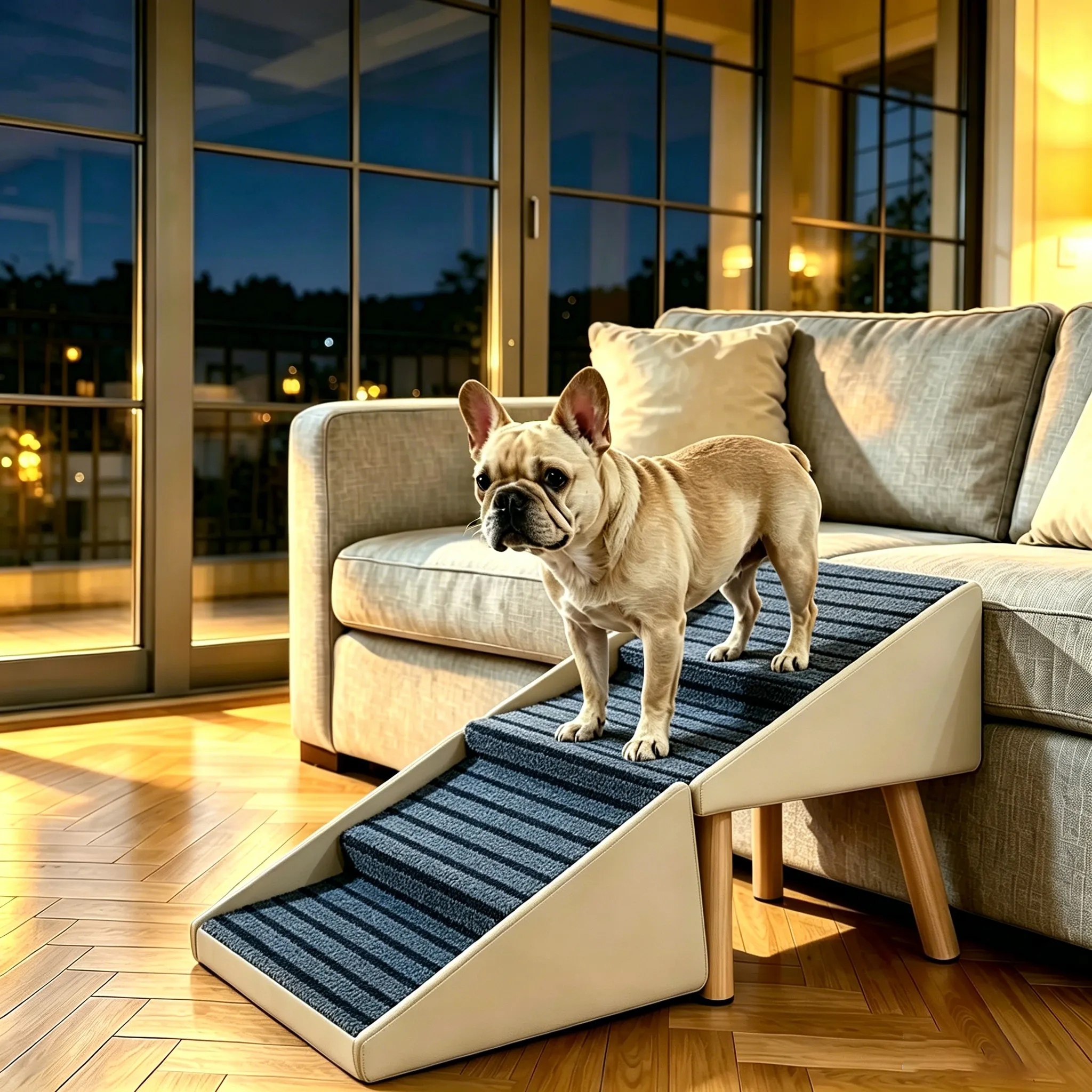 2-in-1 Dog Stairs for Bed and Couch