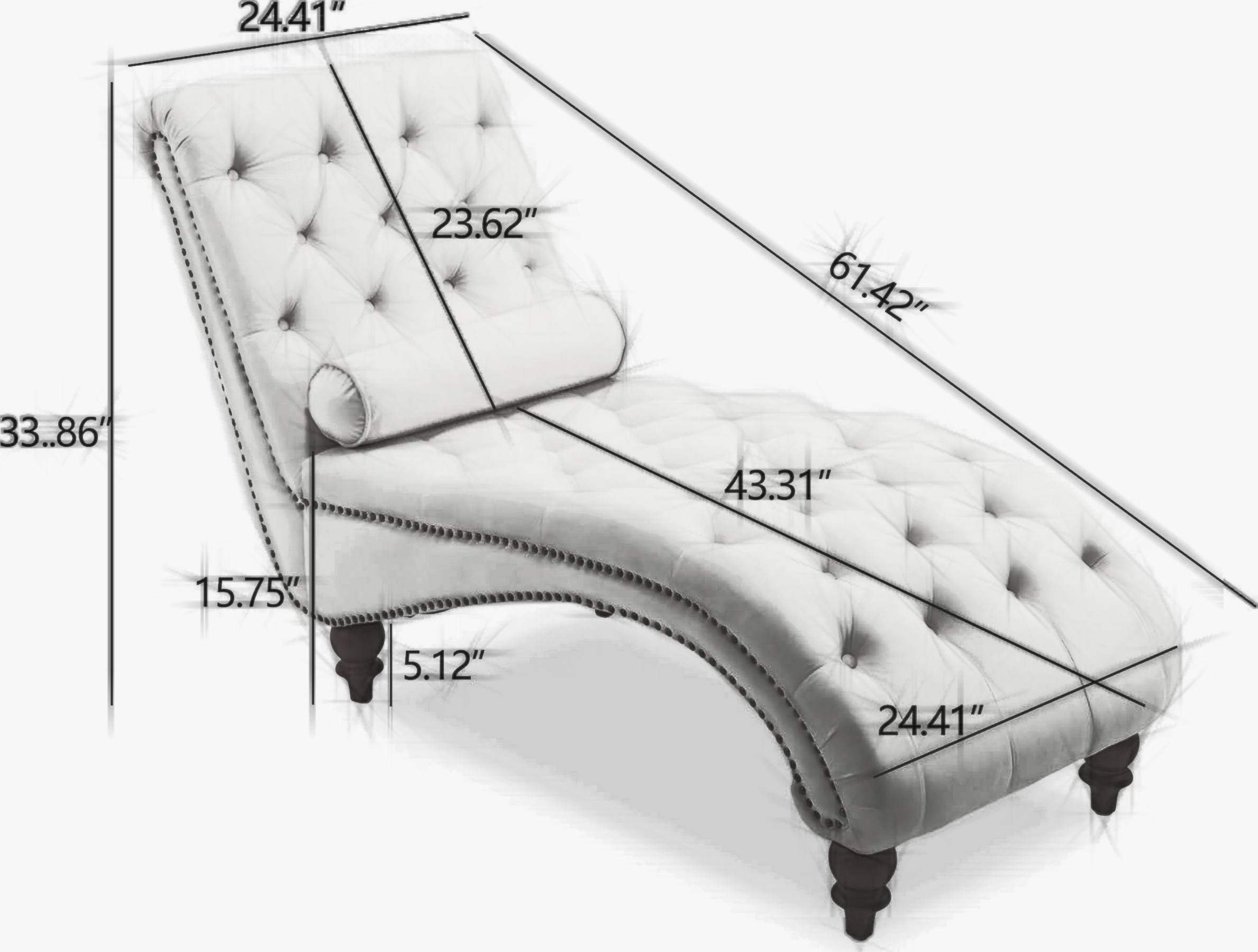 Velvet Recliner Chair, picture 4 of 5