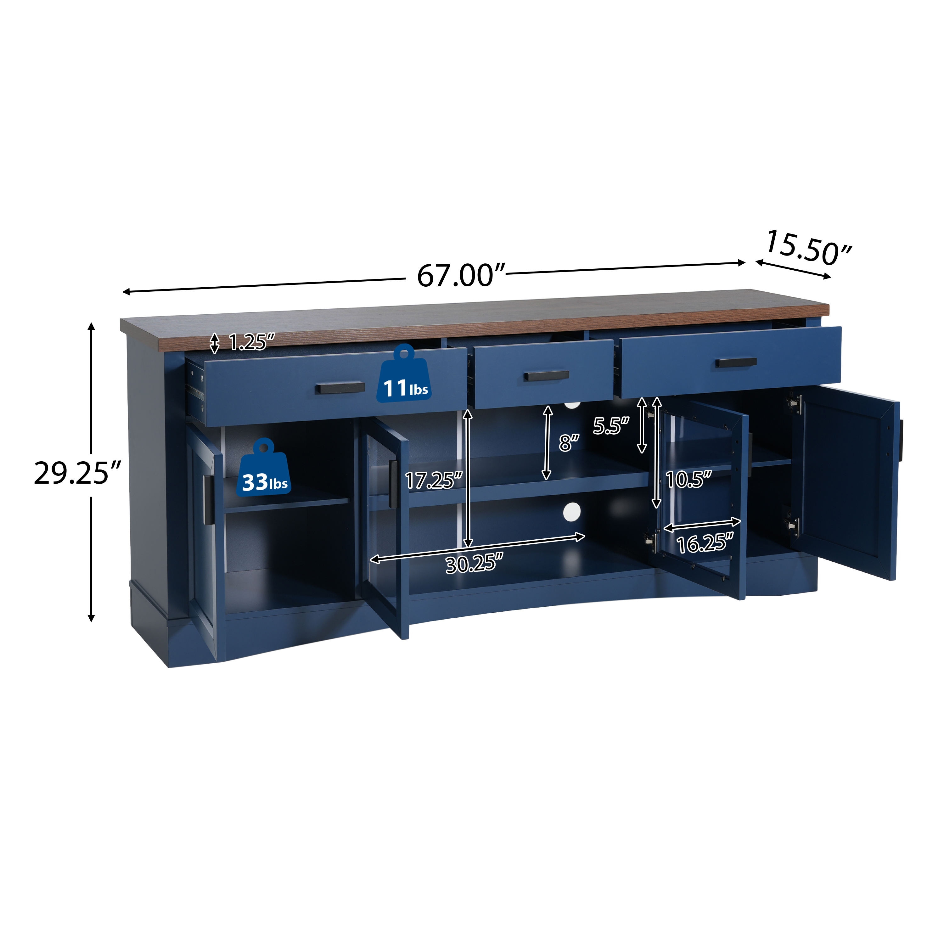 Blue TV Console, picture 4 of 5