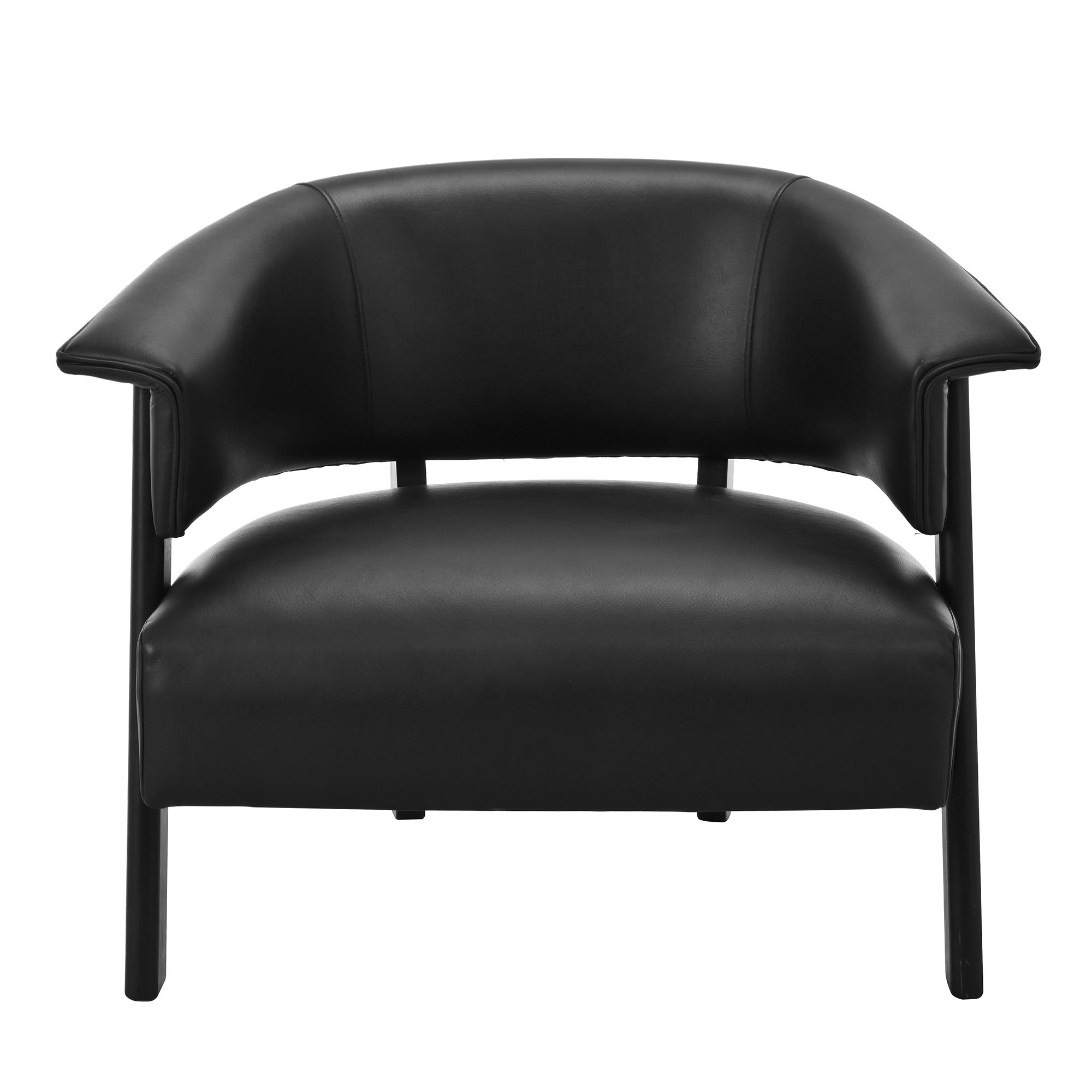 Faux Leather Wingback Accent Chair, picture 2 of 5