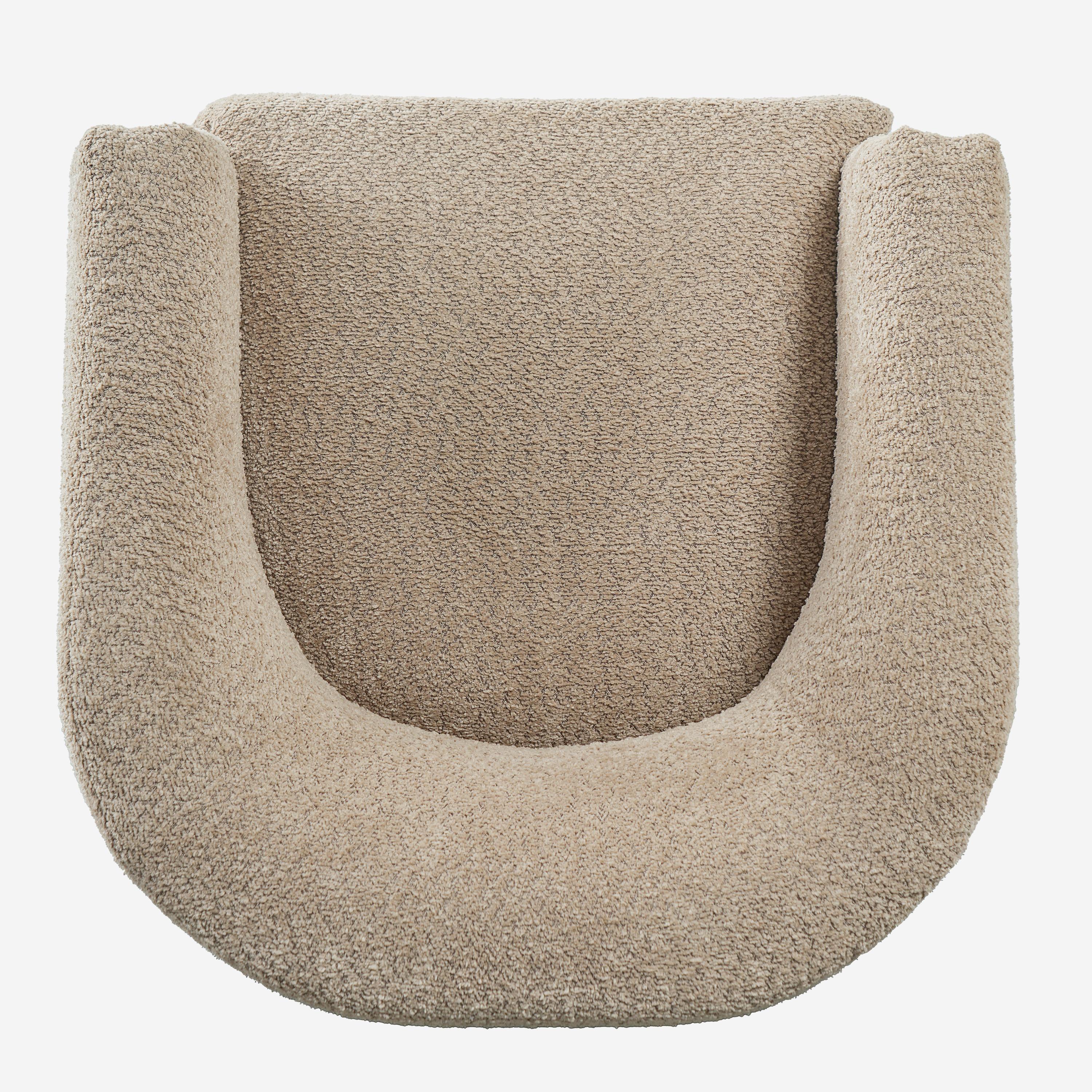 Teddy Fleece Barrel Accent Chair, picture 4 of 5