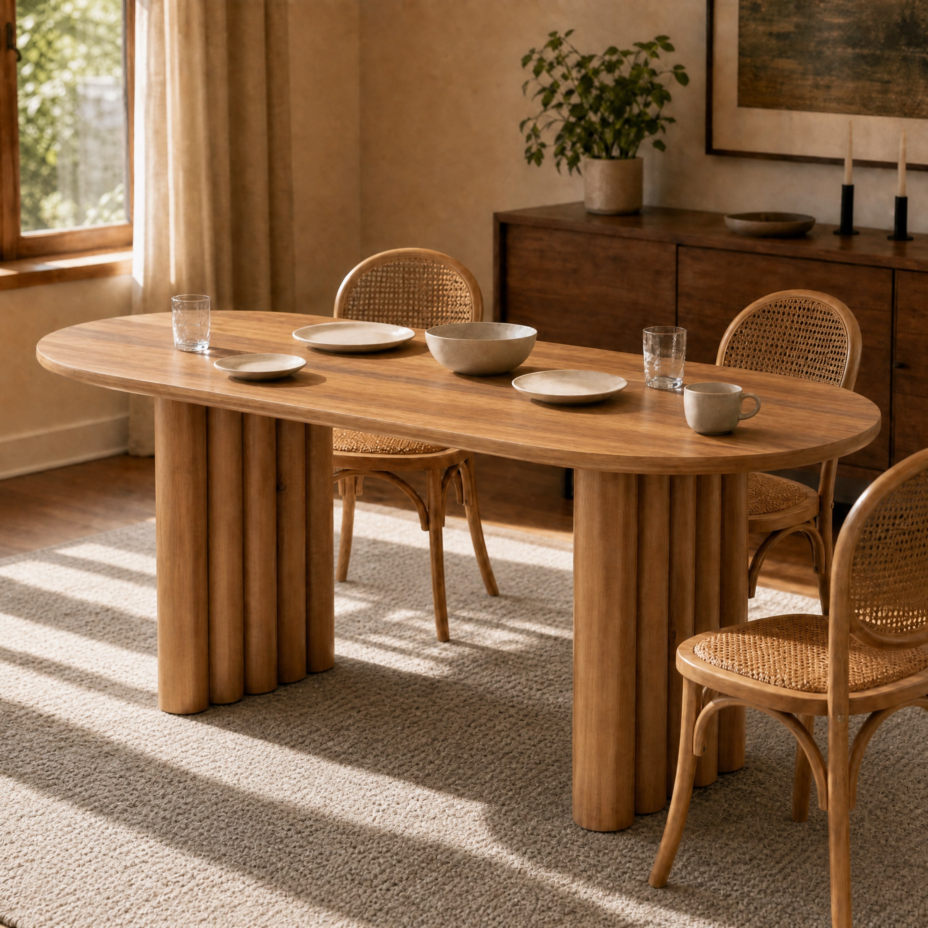 Oval MDF Dining Table, picture 2 of 5