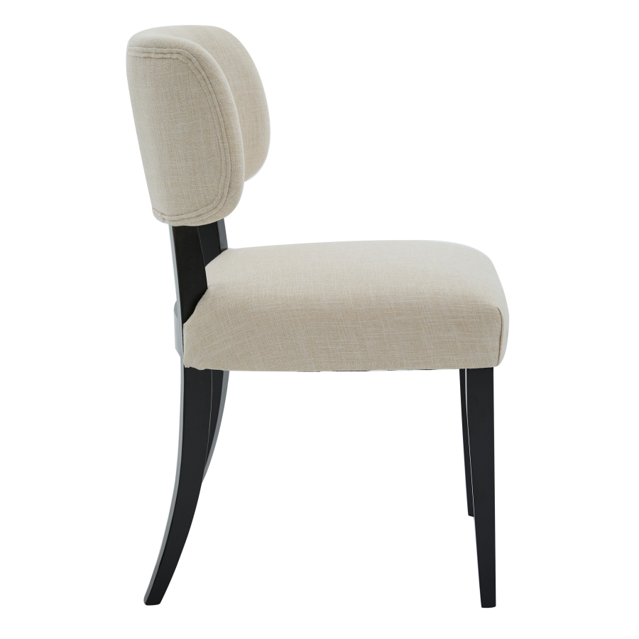 Wooden Dining Chairs Set of 2, Modern Fabric Upholstered Dining Room Chair Kitchen Chairs, Farmhouse Dinner Chair for Kitchen Dining Room
