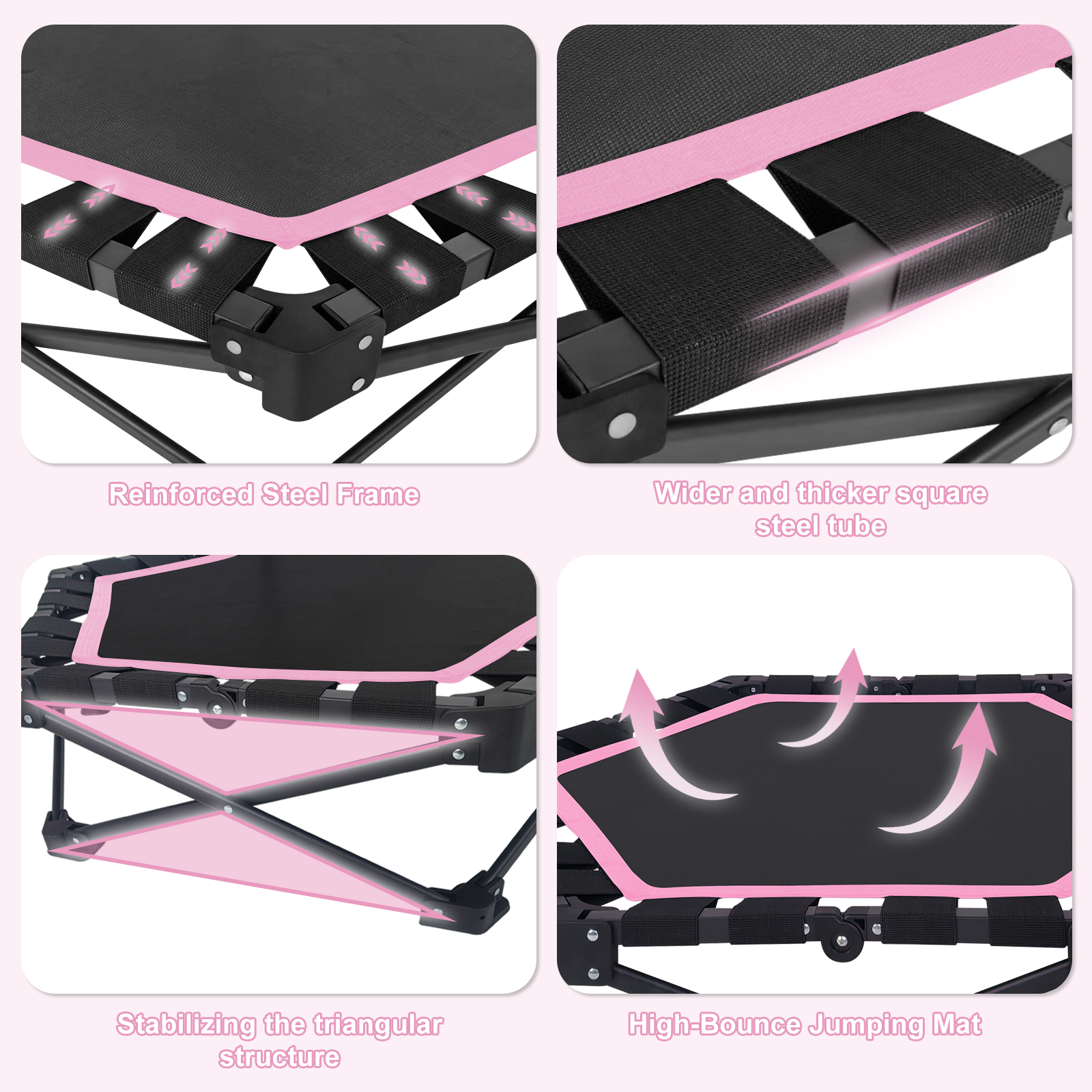 42" Foldable Mini Trampoline β One-step Fold & Open β photo 3