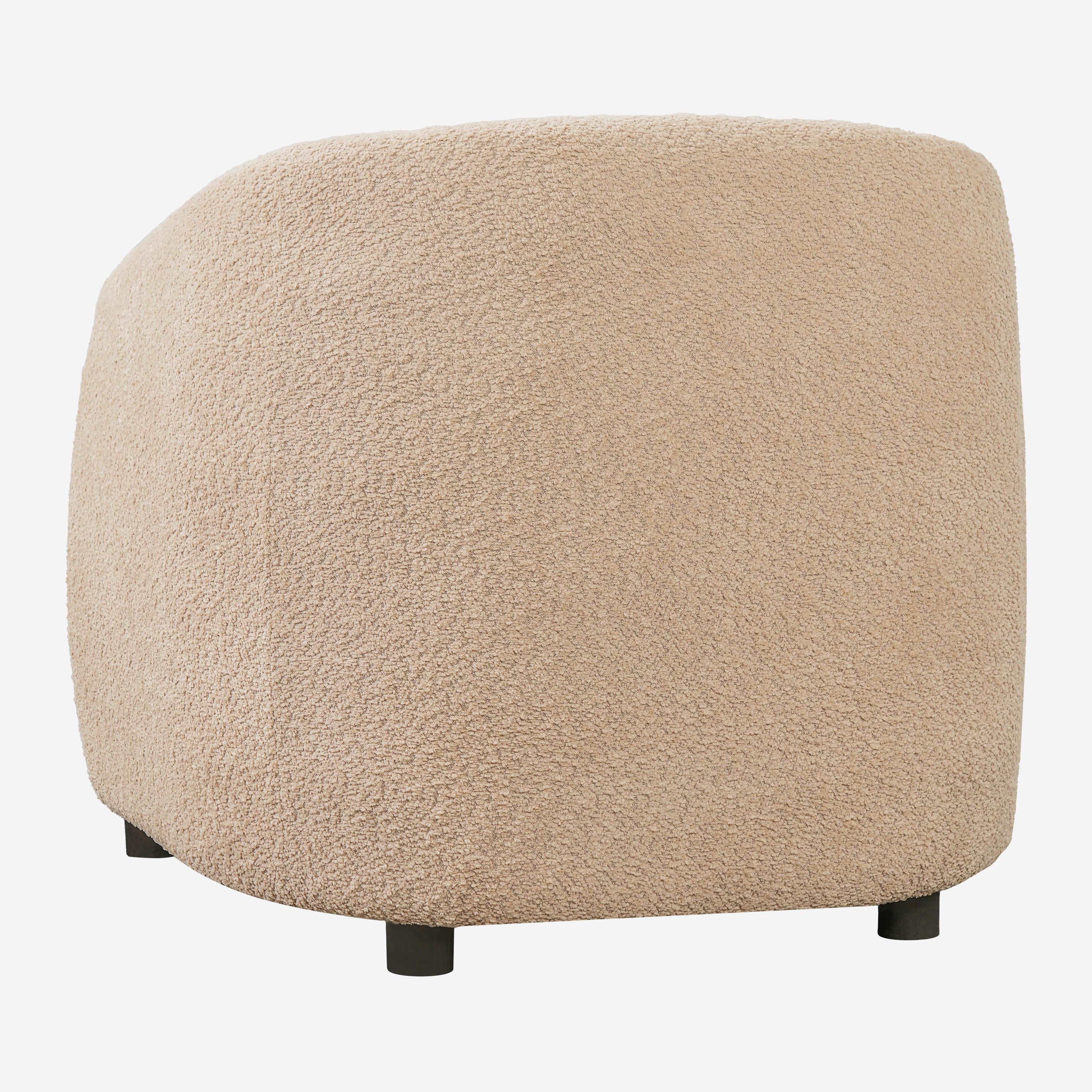 Teddy Fleece Barrel Accent Chair, picture 3 of 5