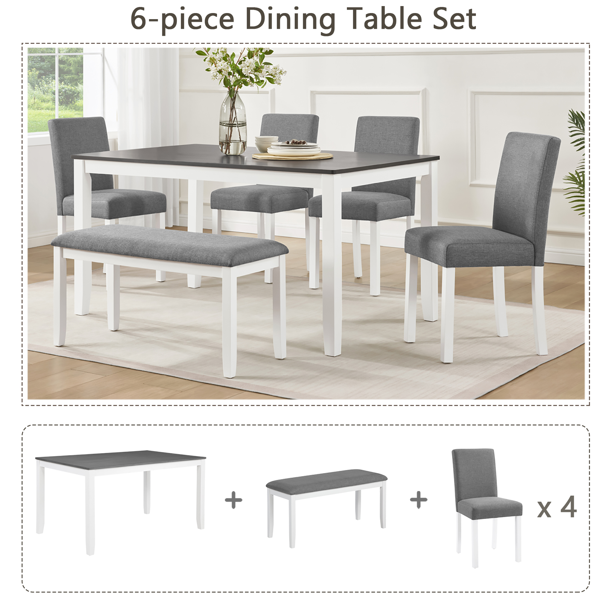 6-Piece Dining Table Set, picture 3 of 5