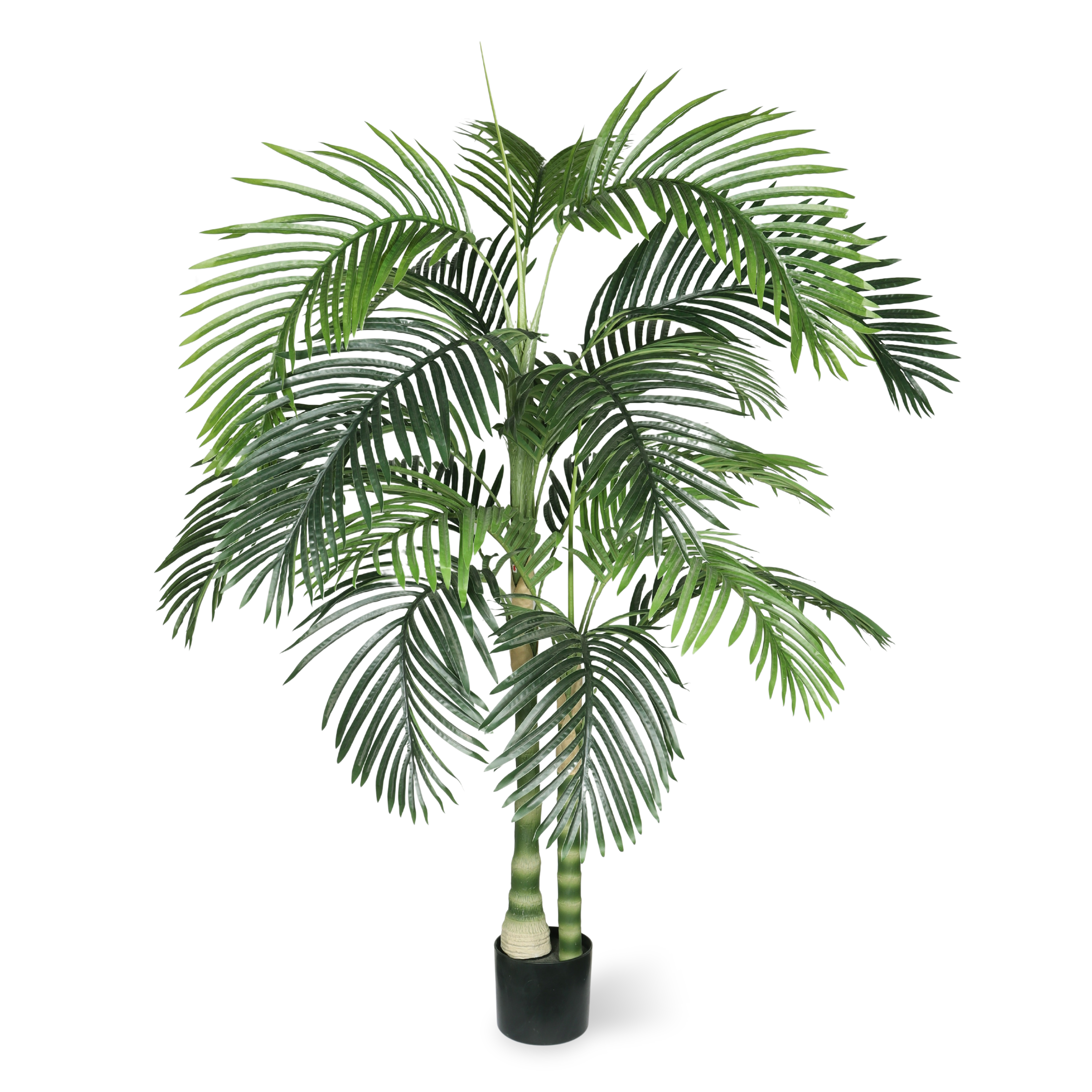 6FT Artificial Palm Tree with Black Plastic Pot, Tropical Fake Plant for Indoor Outdoor Decoration, Faux Palm, 1pc/set — foto 3