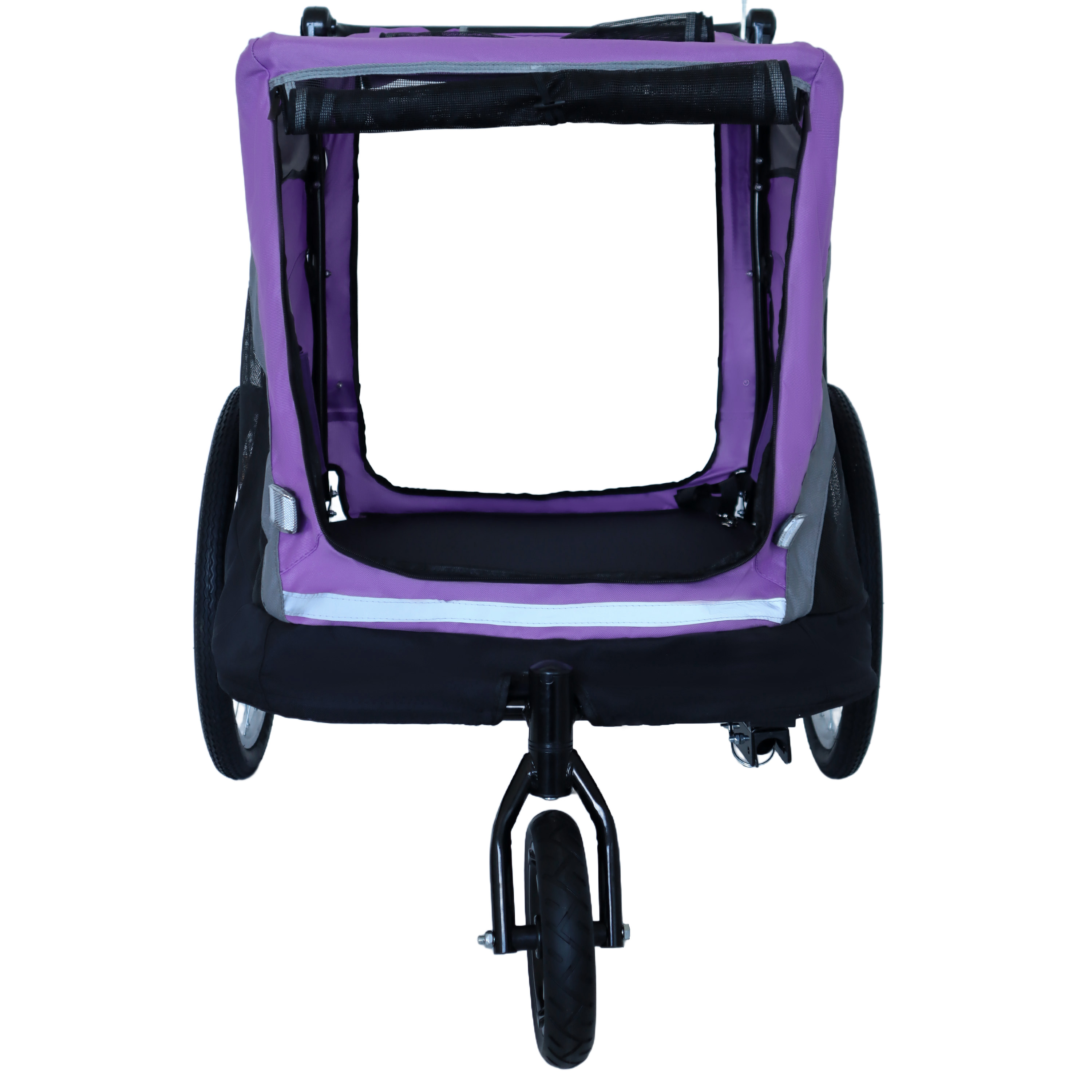 2-in-1 Bike Trailer & Push Cart for Pets - Detachable Bike Hitch & Push Handle Included - Quick Release Wheel, Internal Leash, Dual Cup Pockets and Underneath Storage Bag,  Holds Pets Up to 100 lbs — foto 16