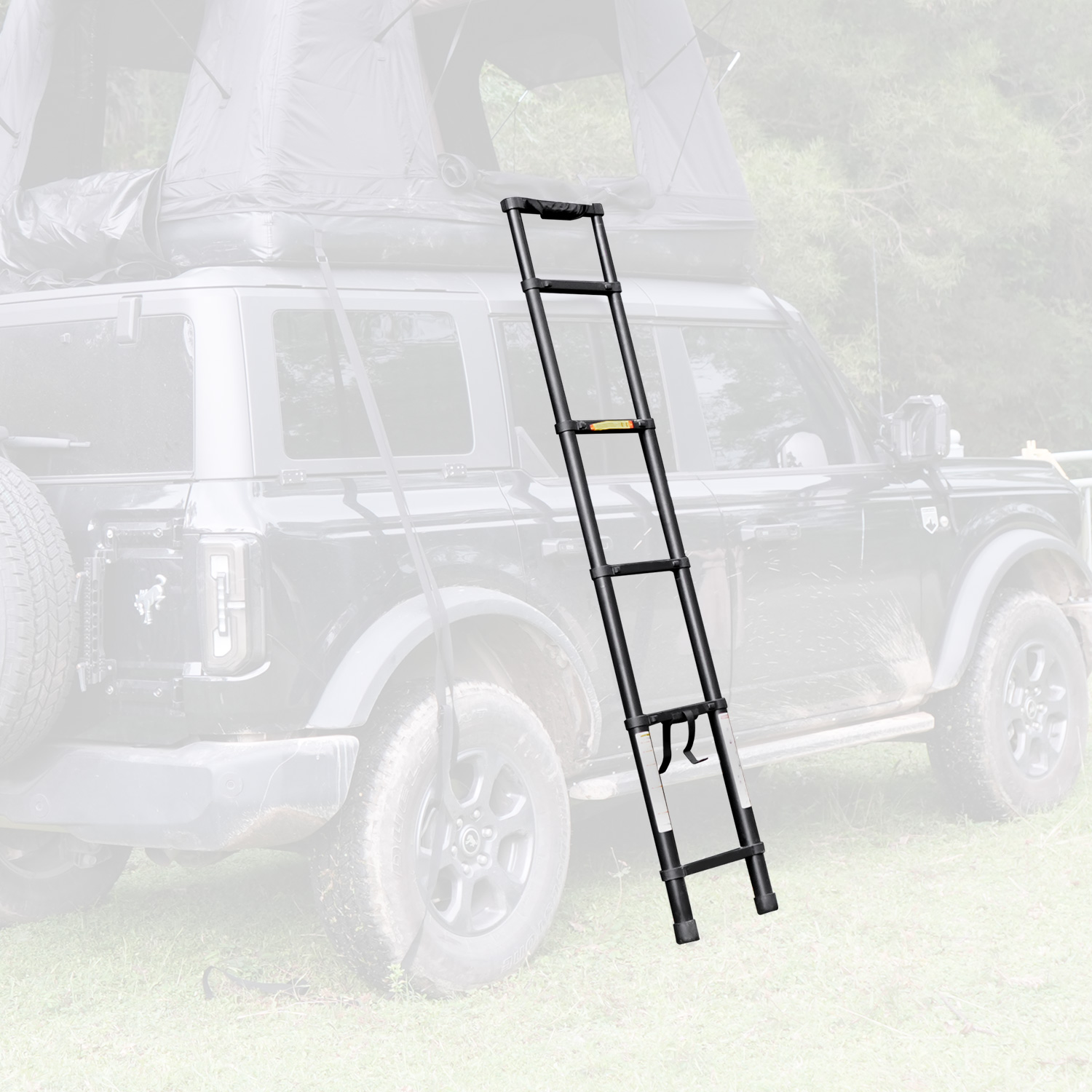 Tente sur le toit et support à utiliser Portable Pliable en Aluminium Télescopique