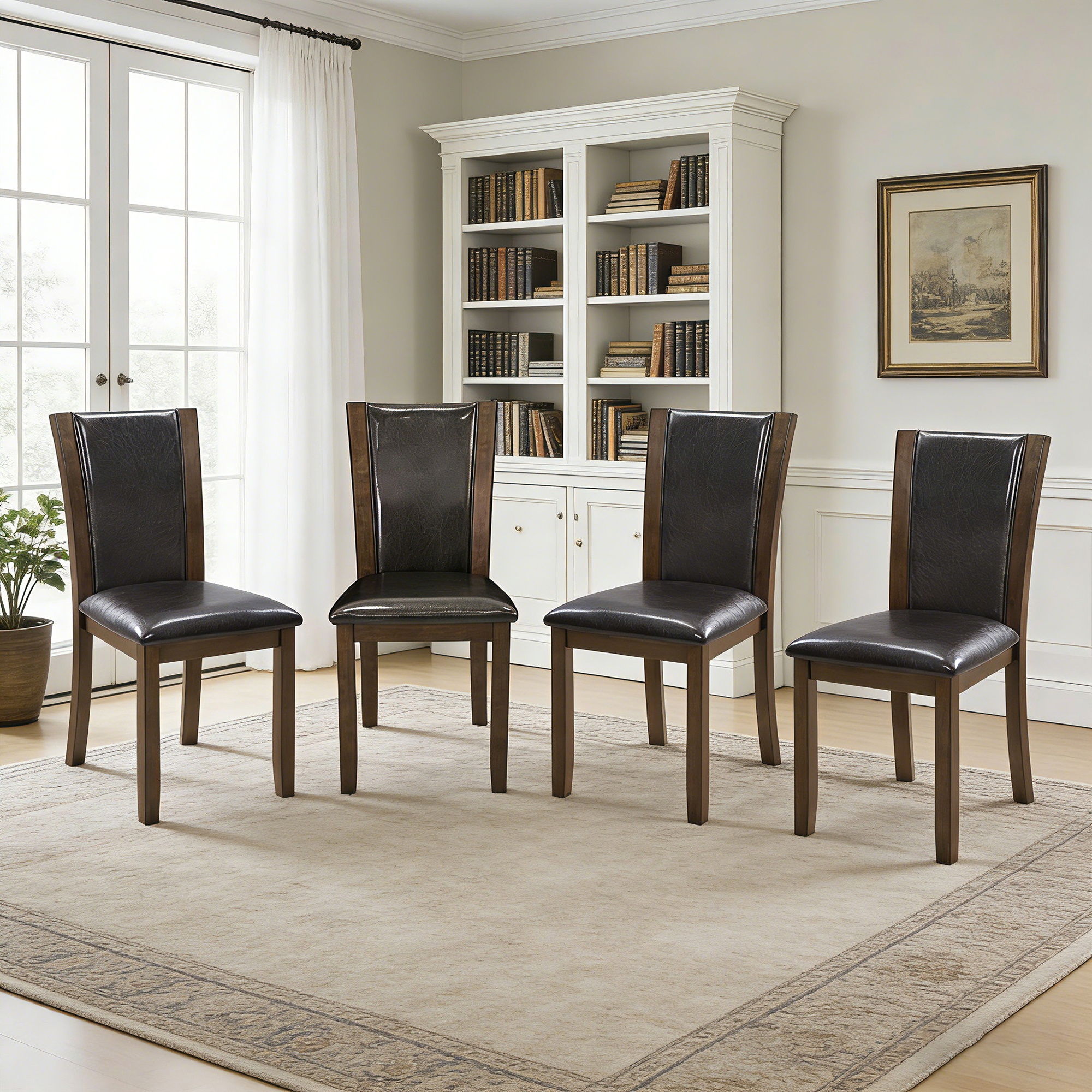 Wooden Dining Chairs Set of 4, picture 2 of 4