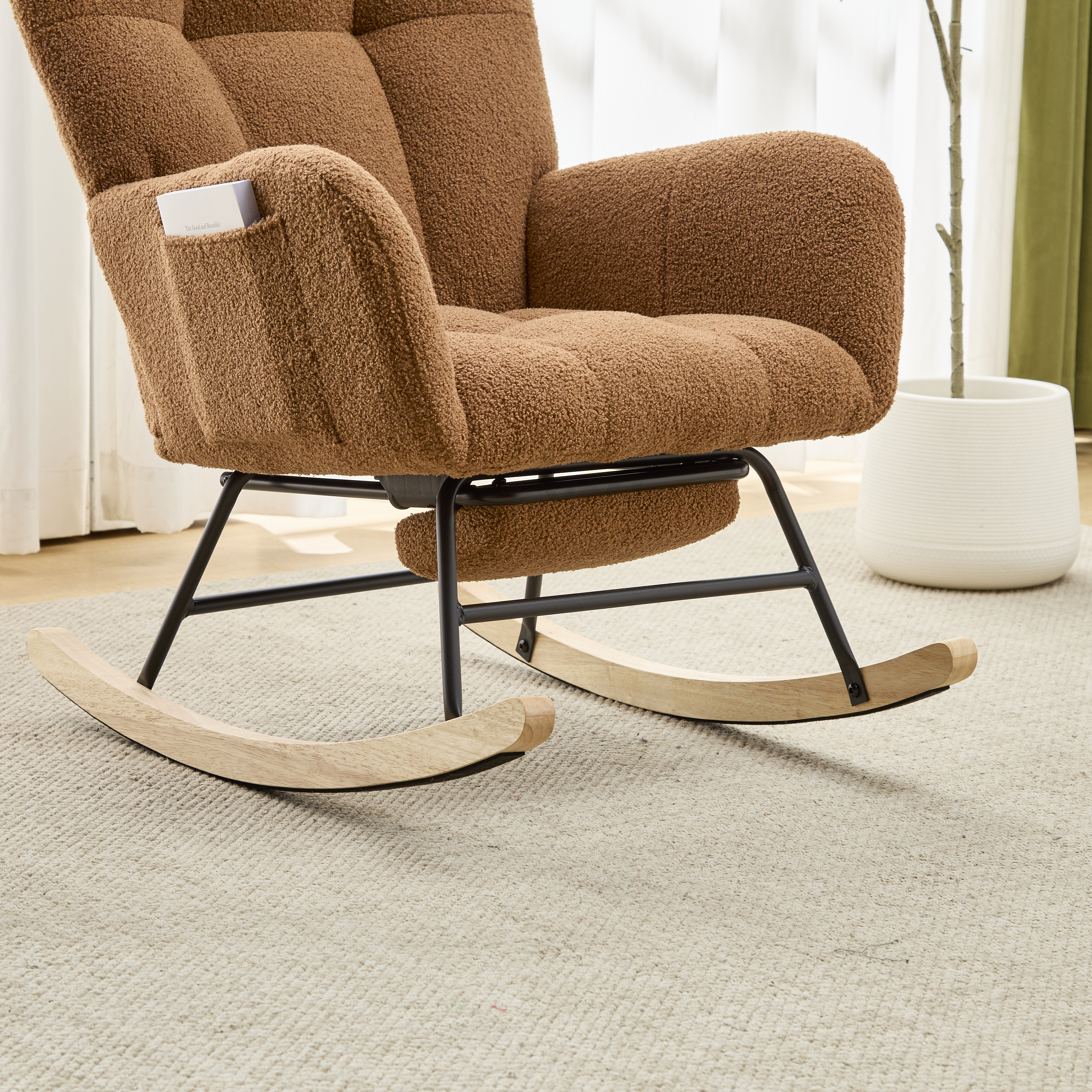 Teddy Fabric Glider Rocker