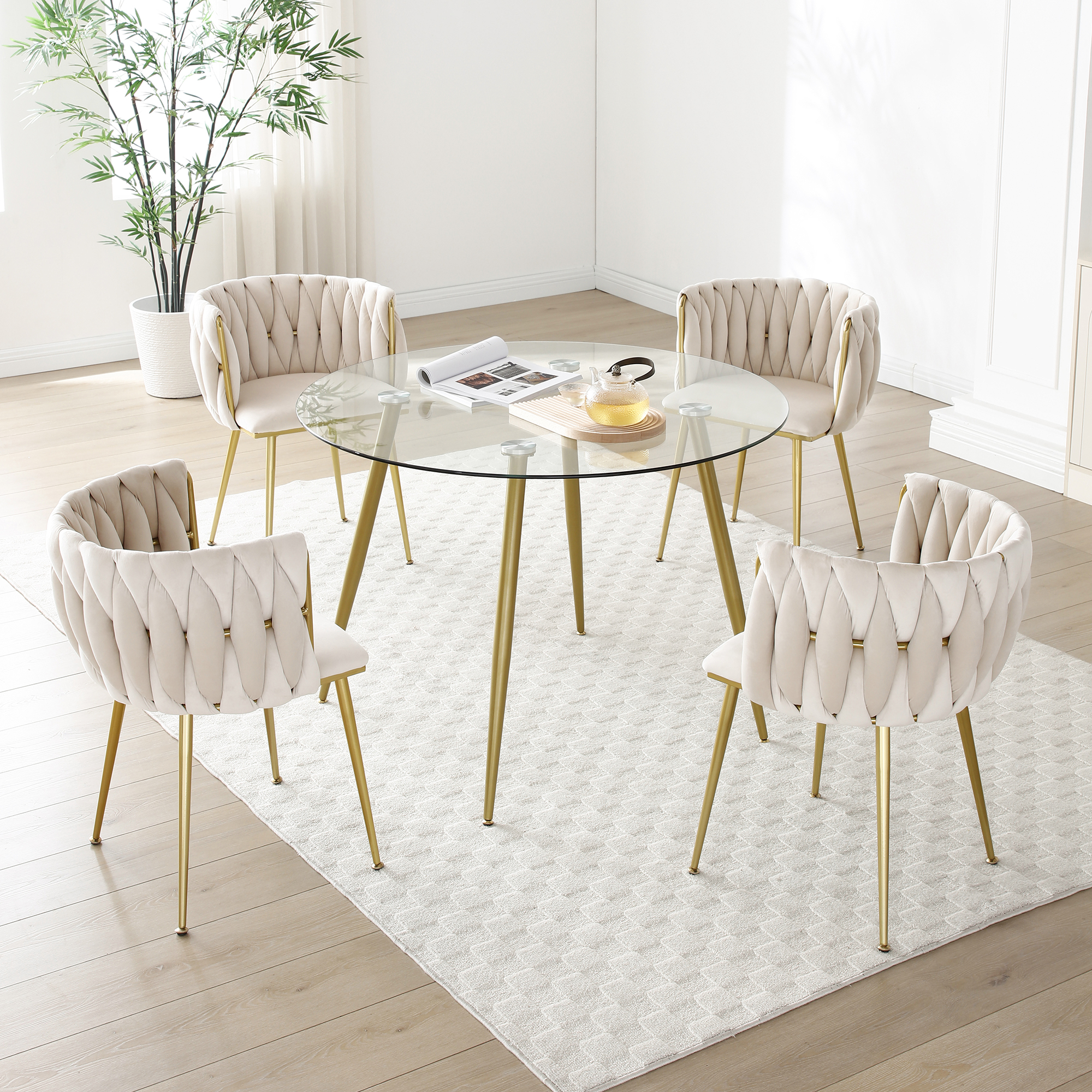 Velvet Upholstered Dining Chairs, picture 4 of 4