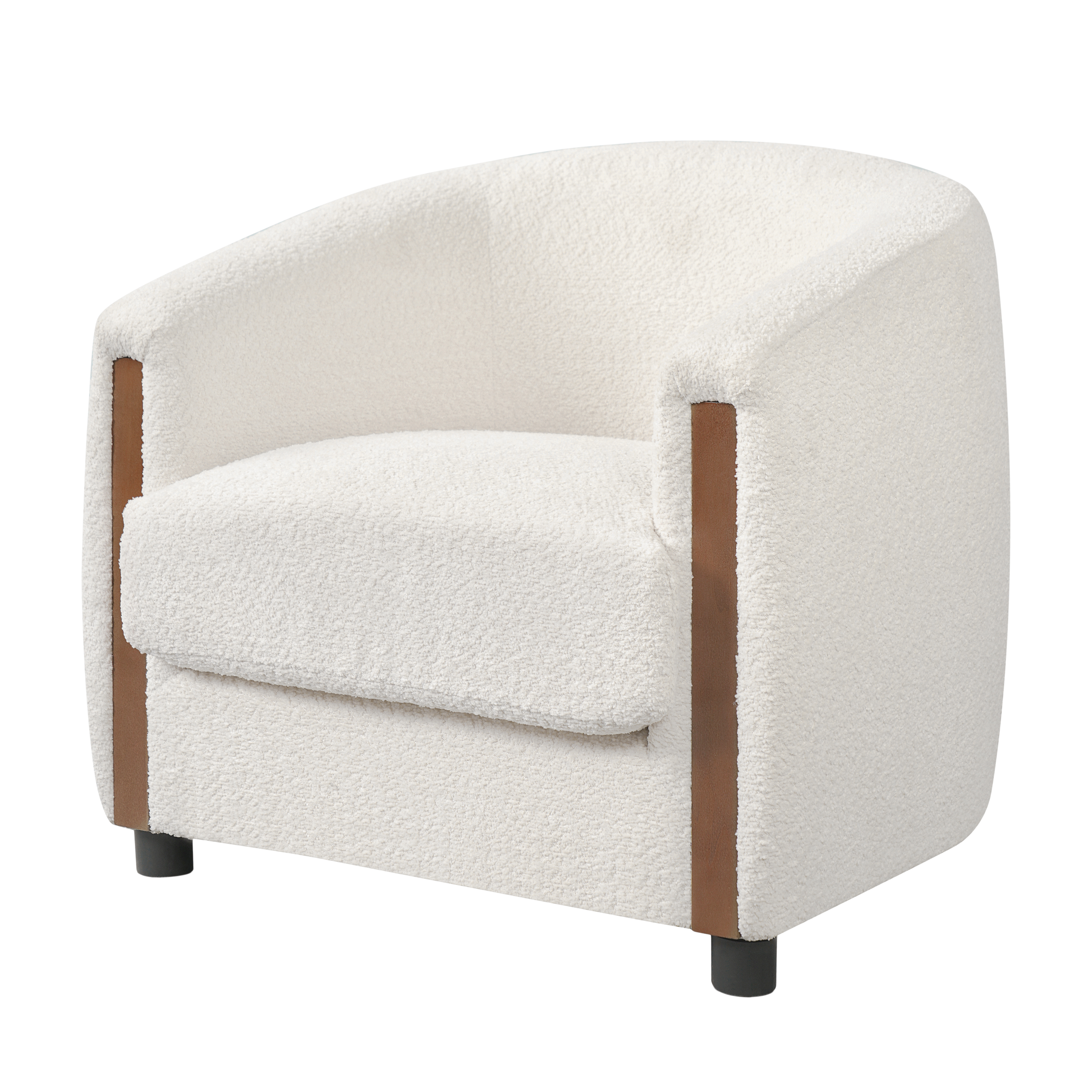 Teddy Fleece Barrel Accent Chair