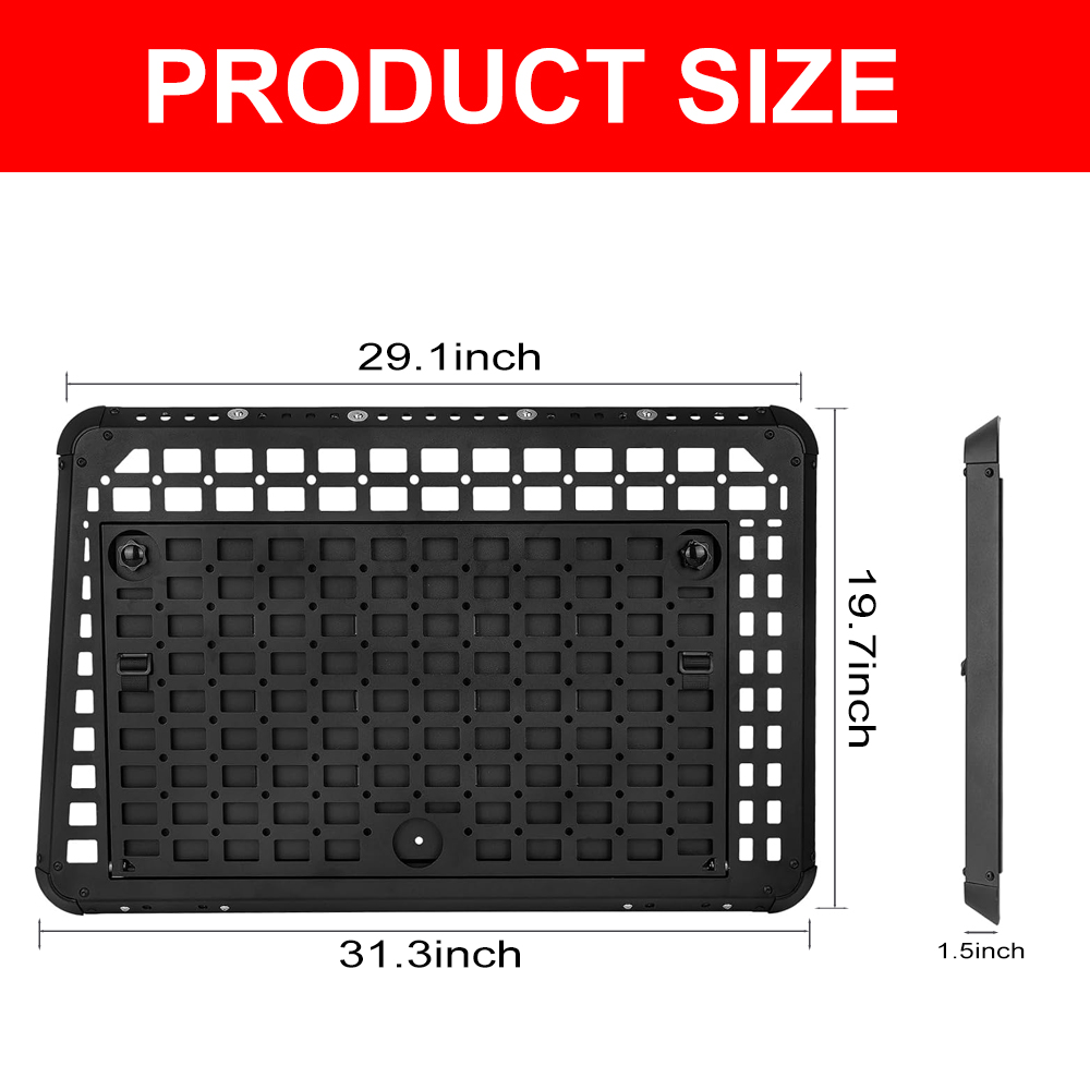 Rear Window Storage MOLLE Panel Flank Kit for MOLLE Accessories, Tactical Storage Panel Fits Jeep Wrangler JL 2018–2025, Passenger Side — foto 3