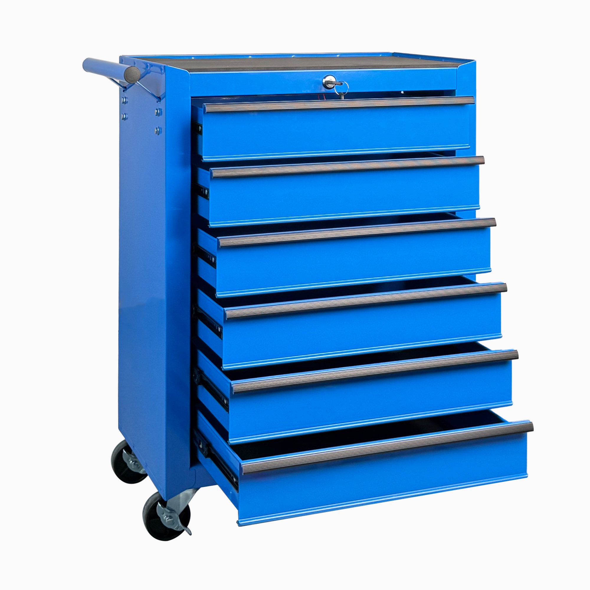 Rolling Metal Tool Chest with 6 Drawers, 20" 6-Drawer Tool Chest Cabinet with Ball Bearing Drawer Slides, Steel Tool Storage Box Organizer  -BLUE — foto 2