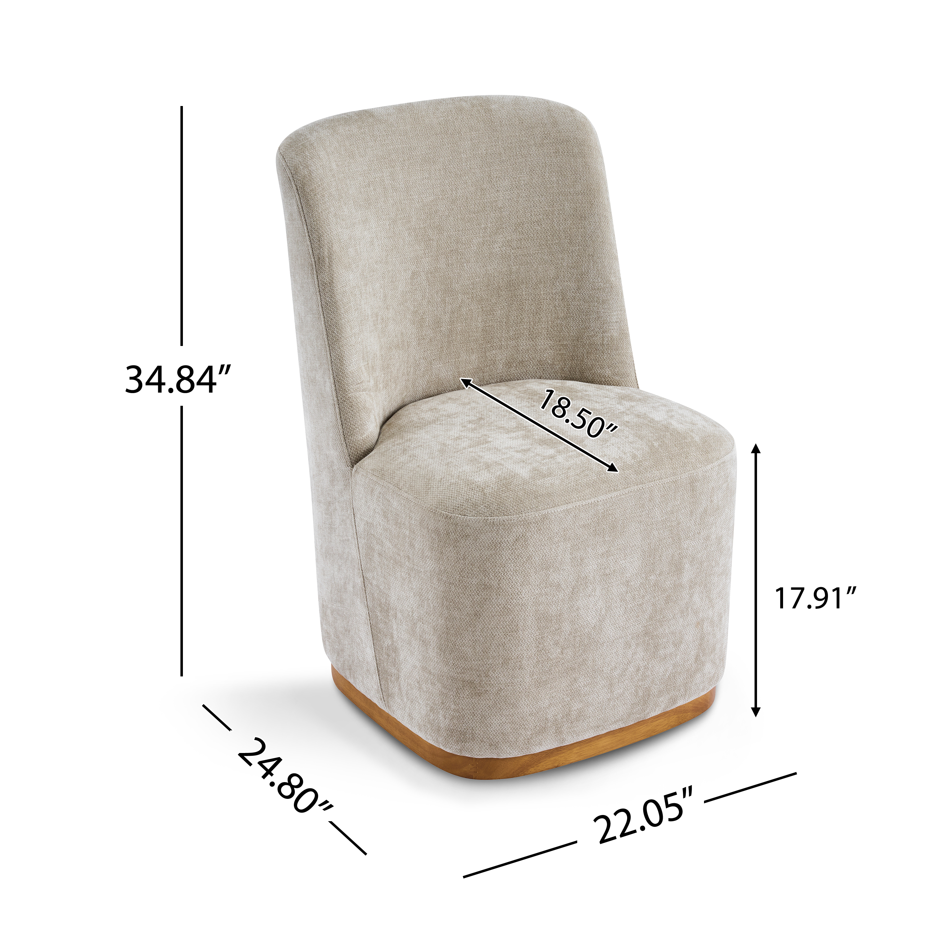 Upholstered Dining Chair Set of 2, picture 4 of 5