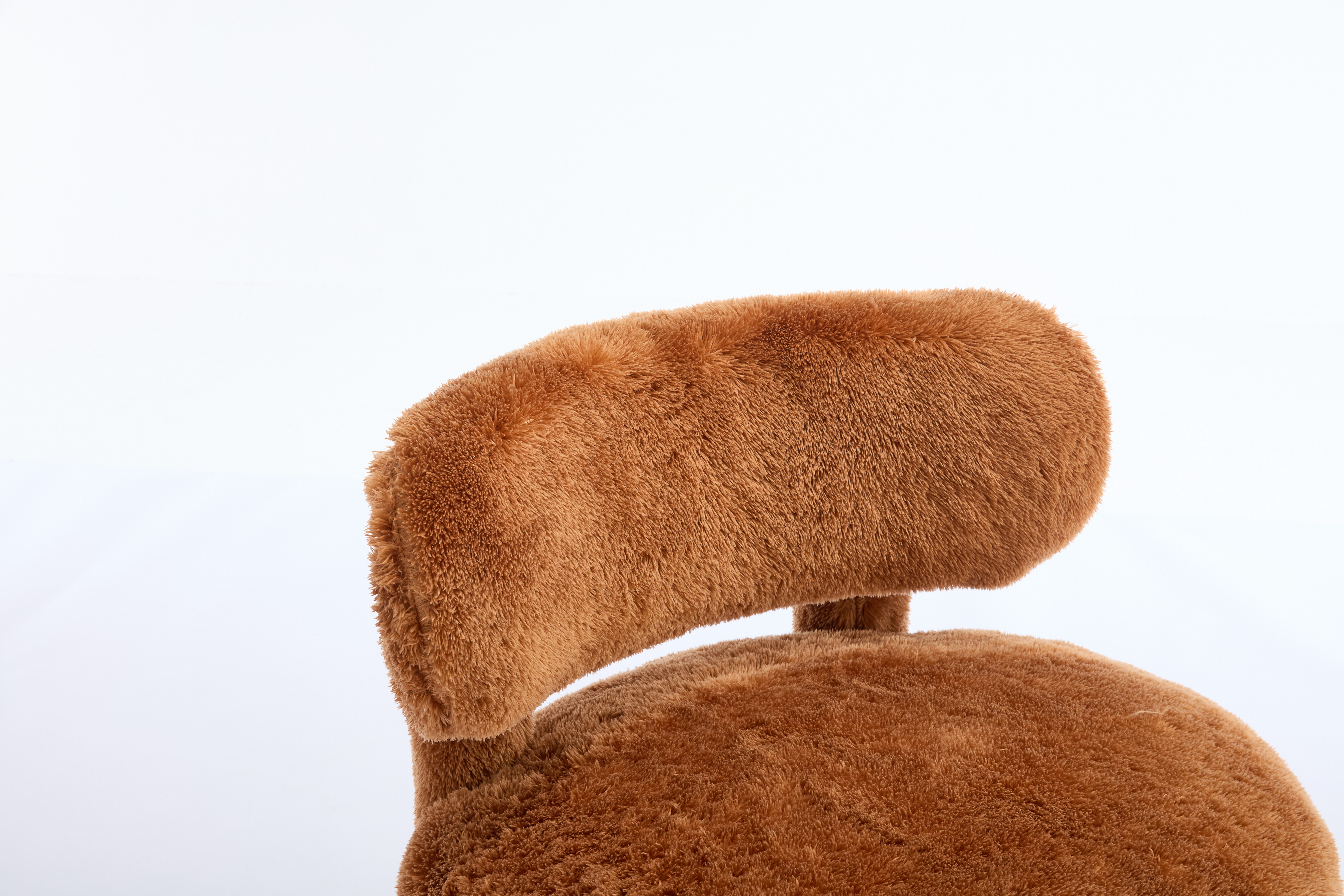 Fur Armless Accent Chair, picture 2 of 5
