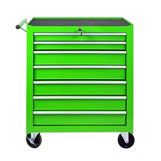 Rolling Tool Chest with 7-Drawer Tool Box with Wheels Multifunctional Tool Cart Mechanic Tool Storage Cabinet for Garage, Warehouse, Workshop, Repair Shop -GREEN