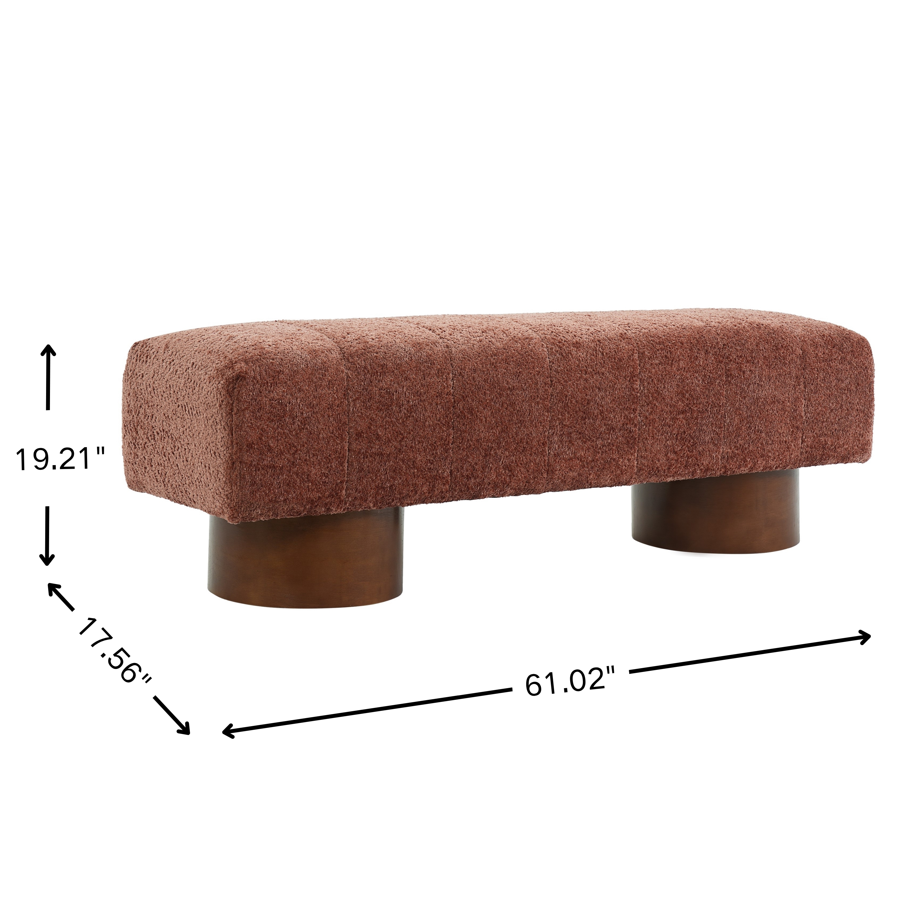 Boucle Upholstered Dining Bench, picture 4 of 5